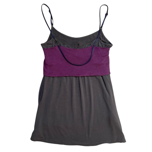 Cop copine two-tone empire waist cami top.