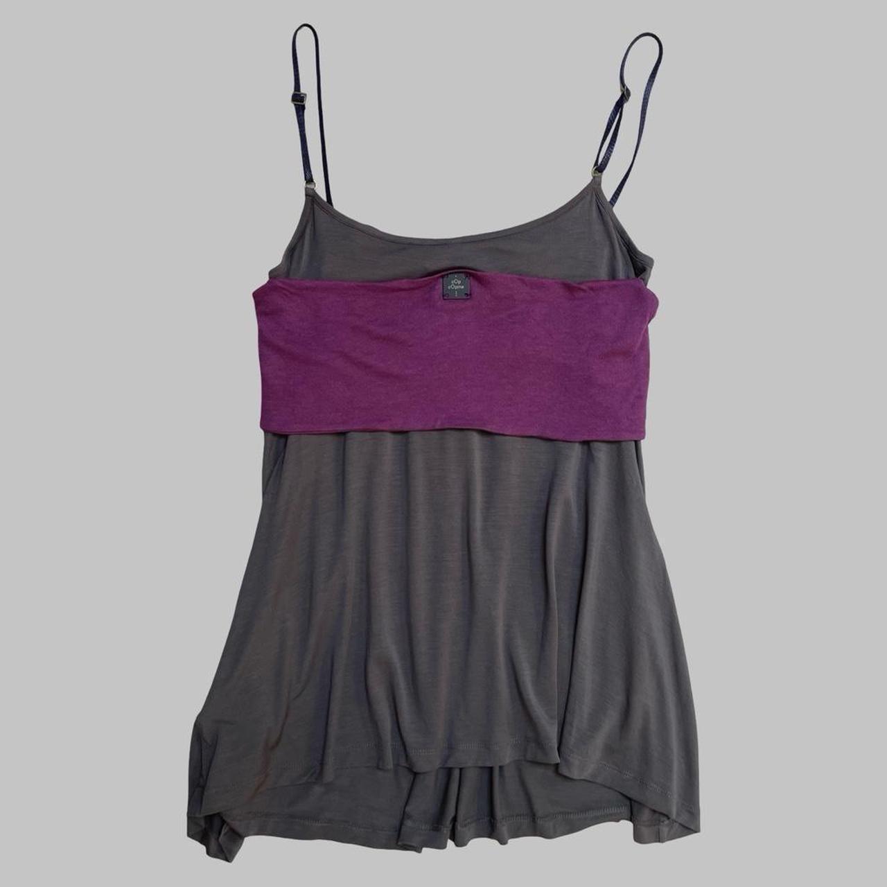 Cop copine two-tone empire waist cami top.