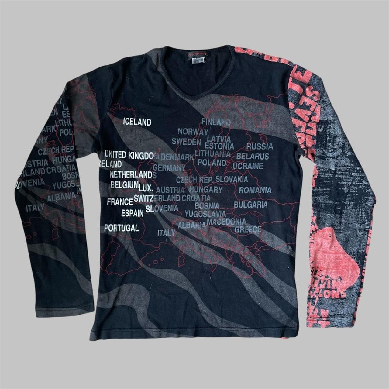 Custo barcelona long sleeve printed top.