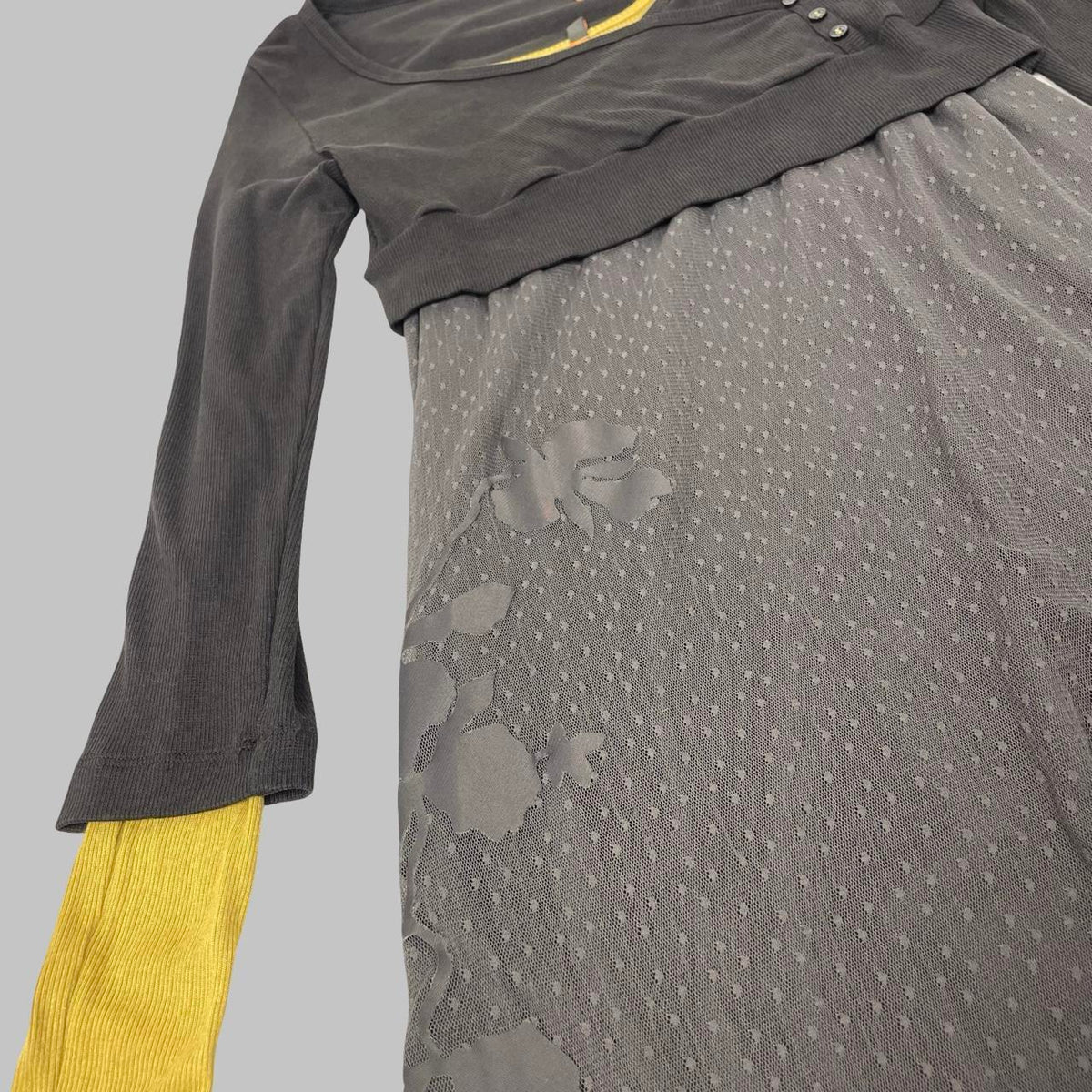 Cop Copine charcoal and mustard two-piece dress & bolero set. — photo 2