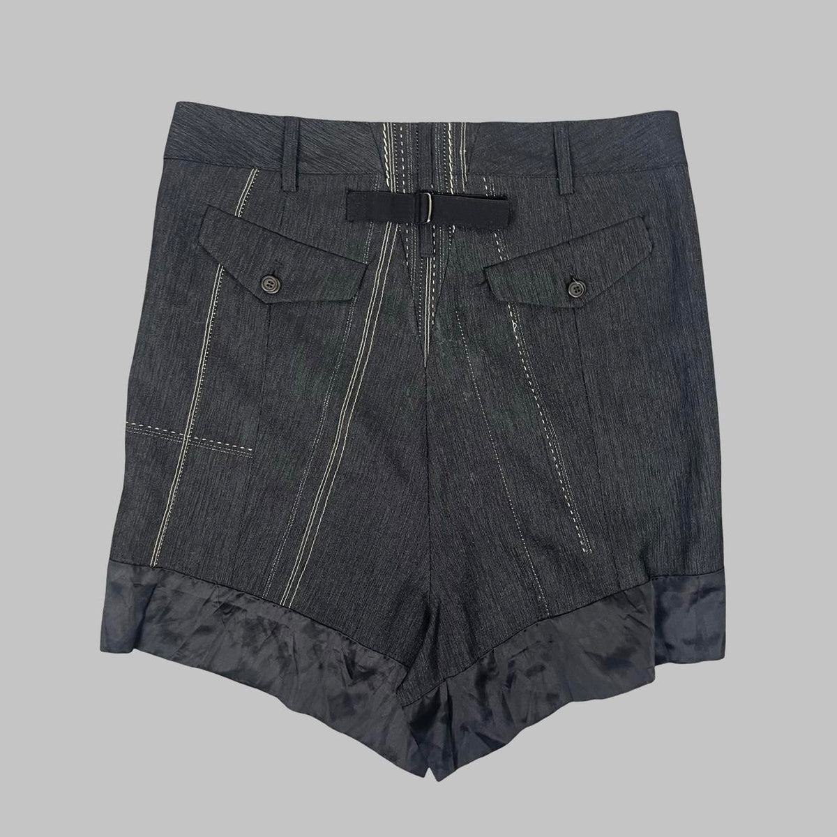 Marithé François Girbaud charcoal bi-material mini skirt. — photo 5