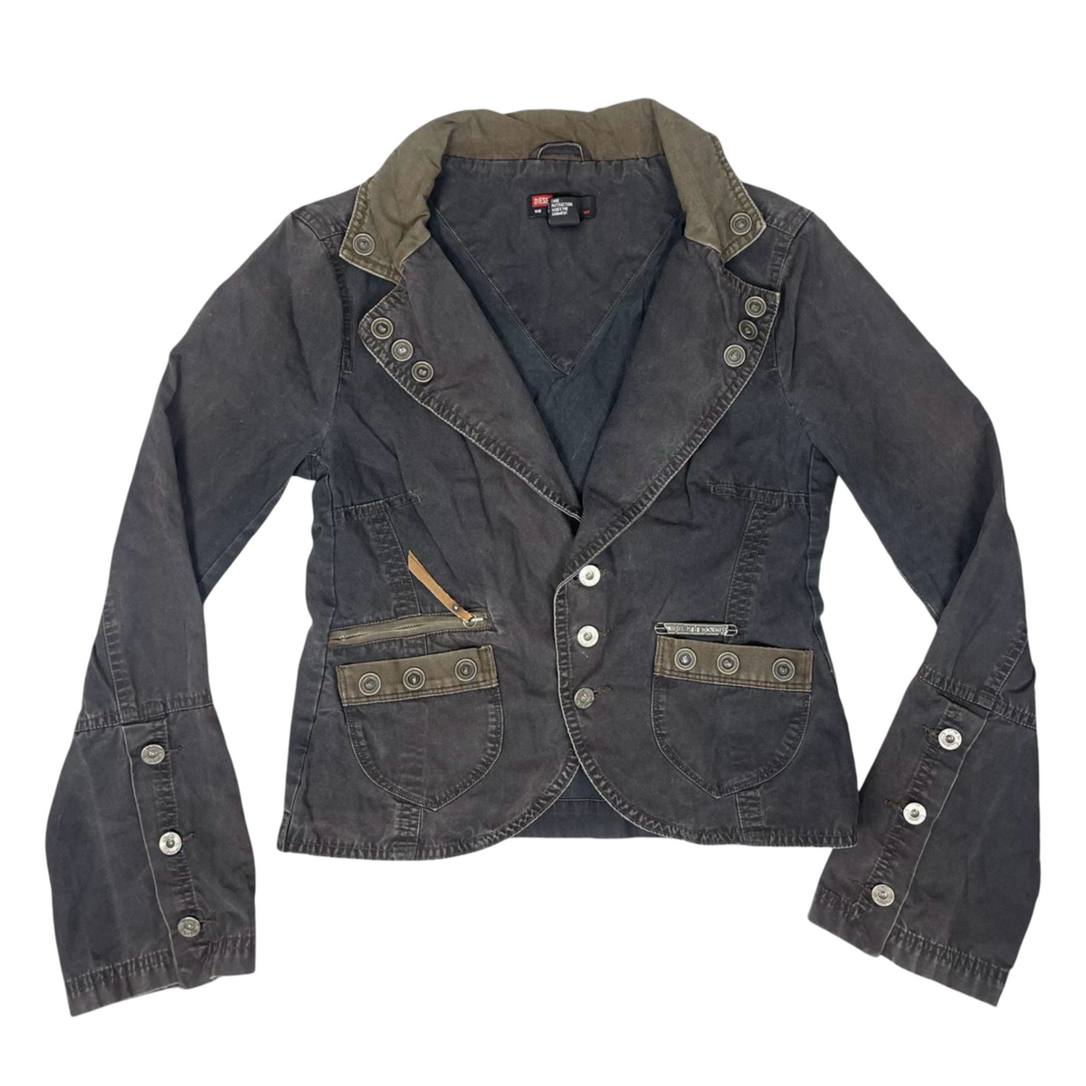 Diesel washed black utility jacket.