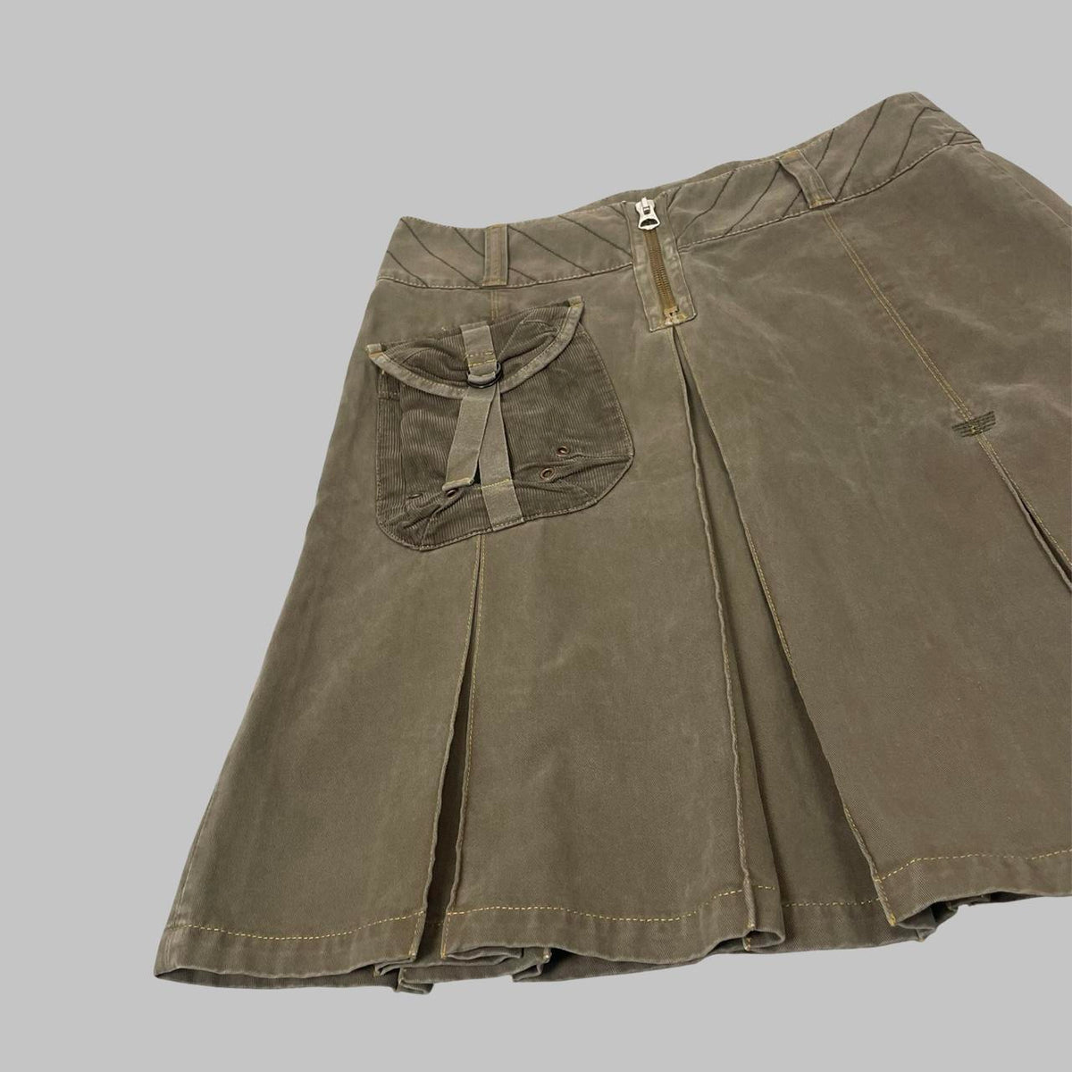 Vintage Replay khaki cargo skirt. — photo 2