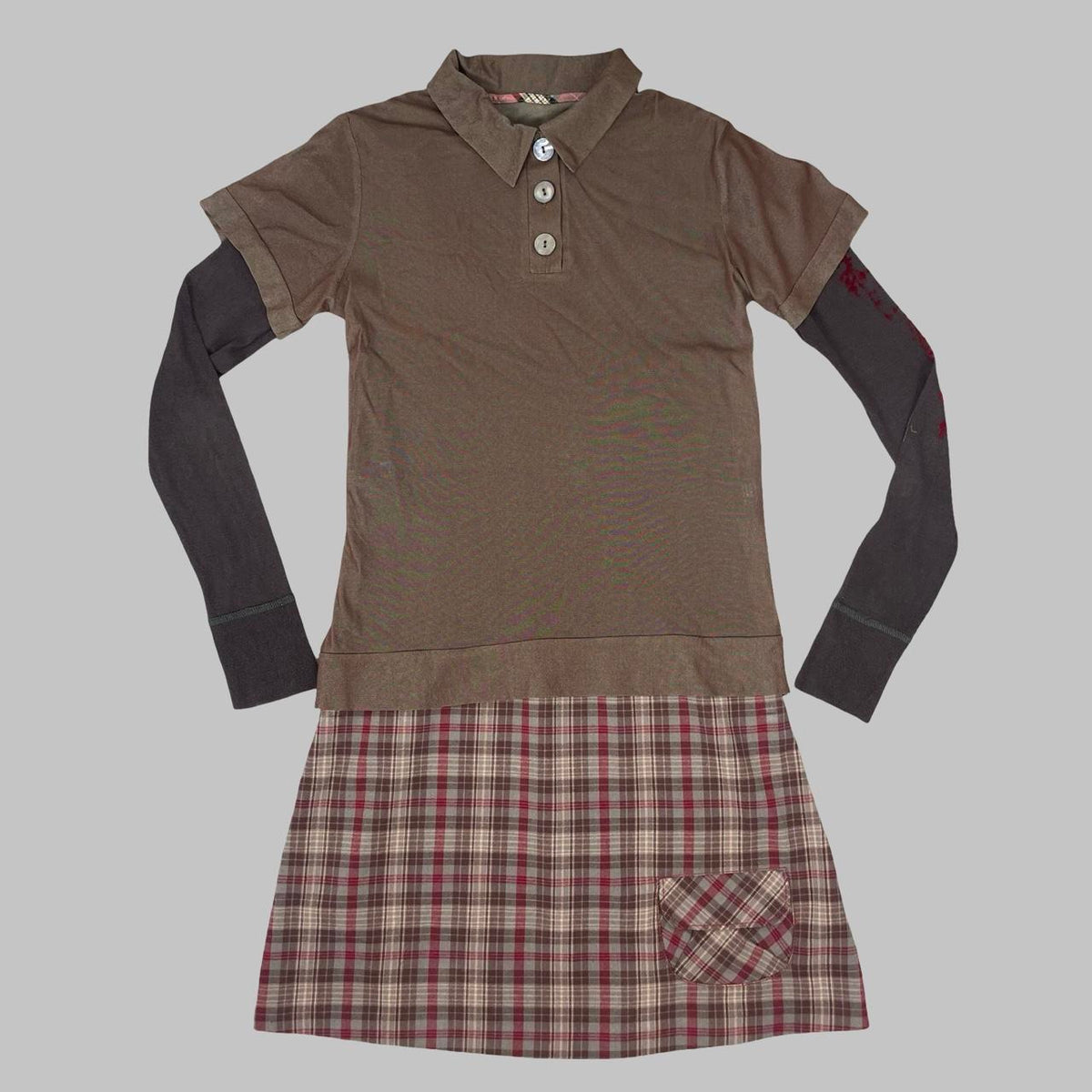 Cop Copine layered two-piece brown dress. — photo 1
