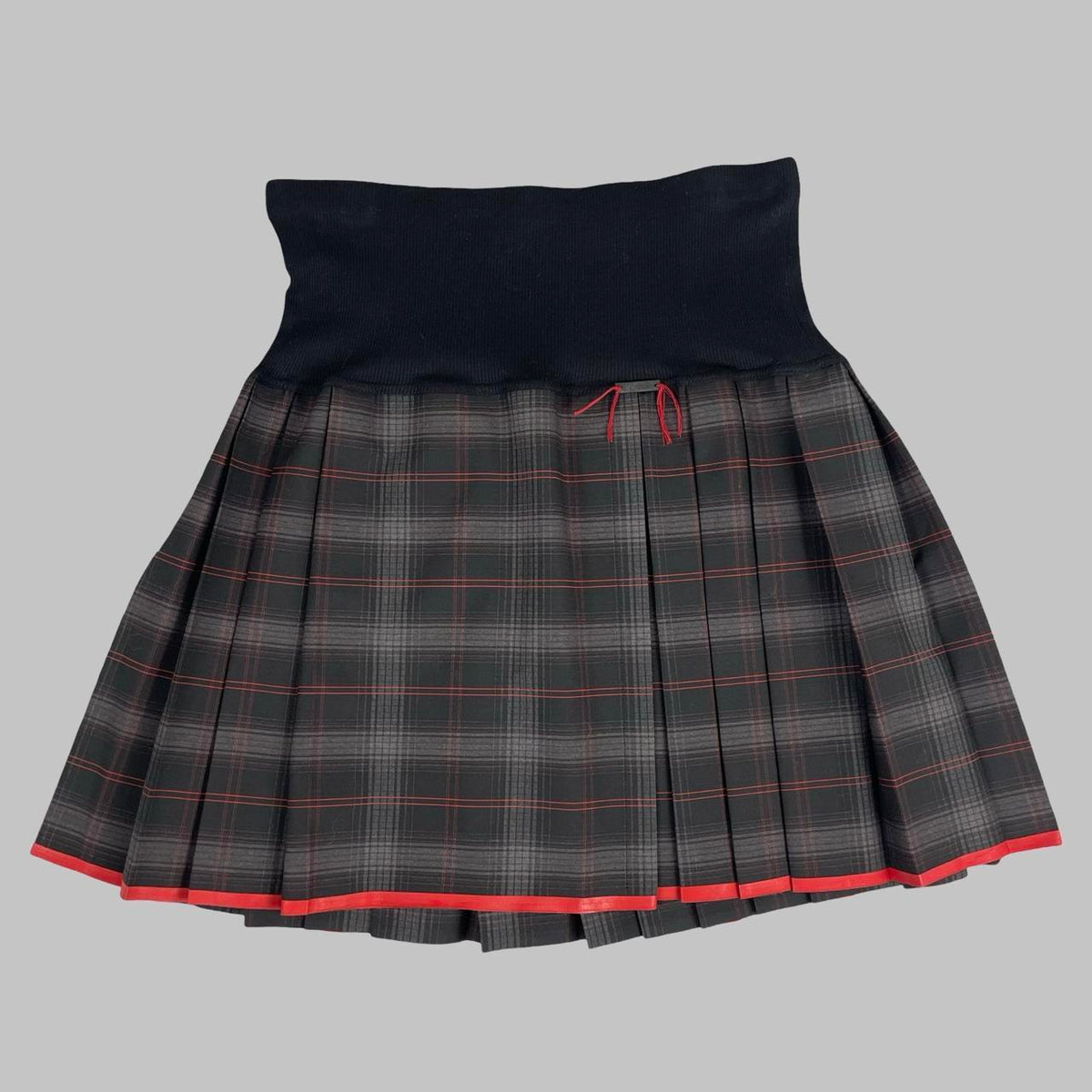 Cop Copine red, black and grey plaid pleated skirt. — photo 1