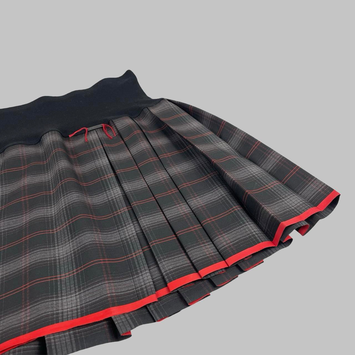 Cop Copine red, black and grey plaid pleated skirt. — photo 2