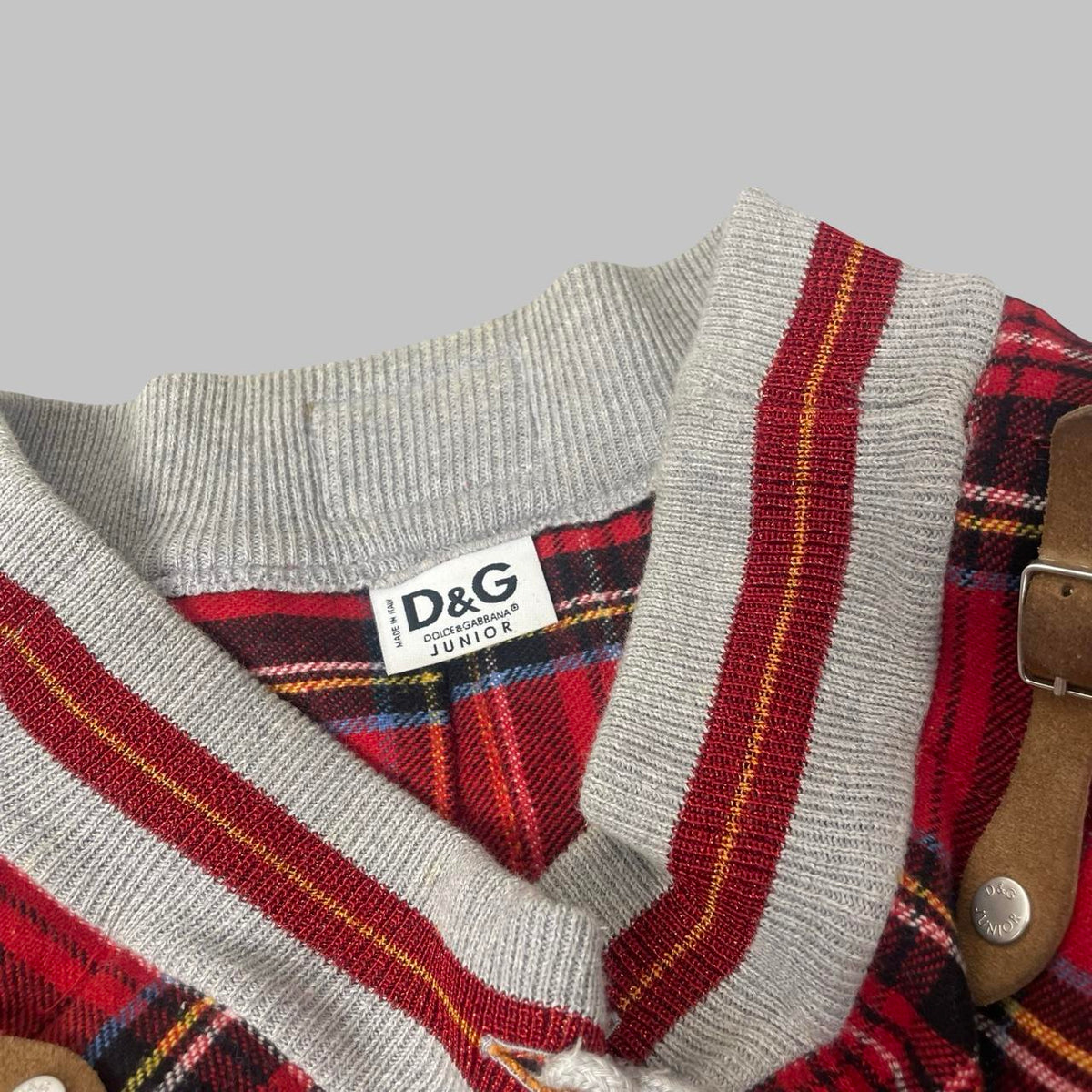 D&G Dolce & Gabbana red tartan pleated mini skirt. — photo 3