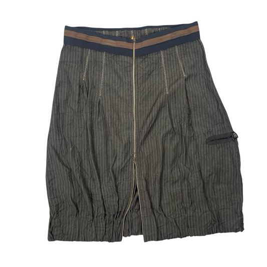 Cop Copine brown taupe utility midi skirt.