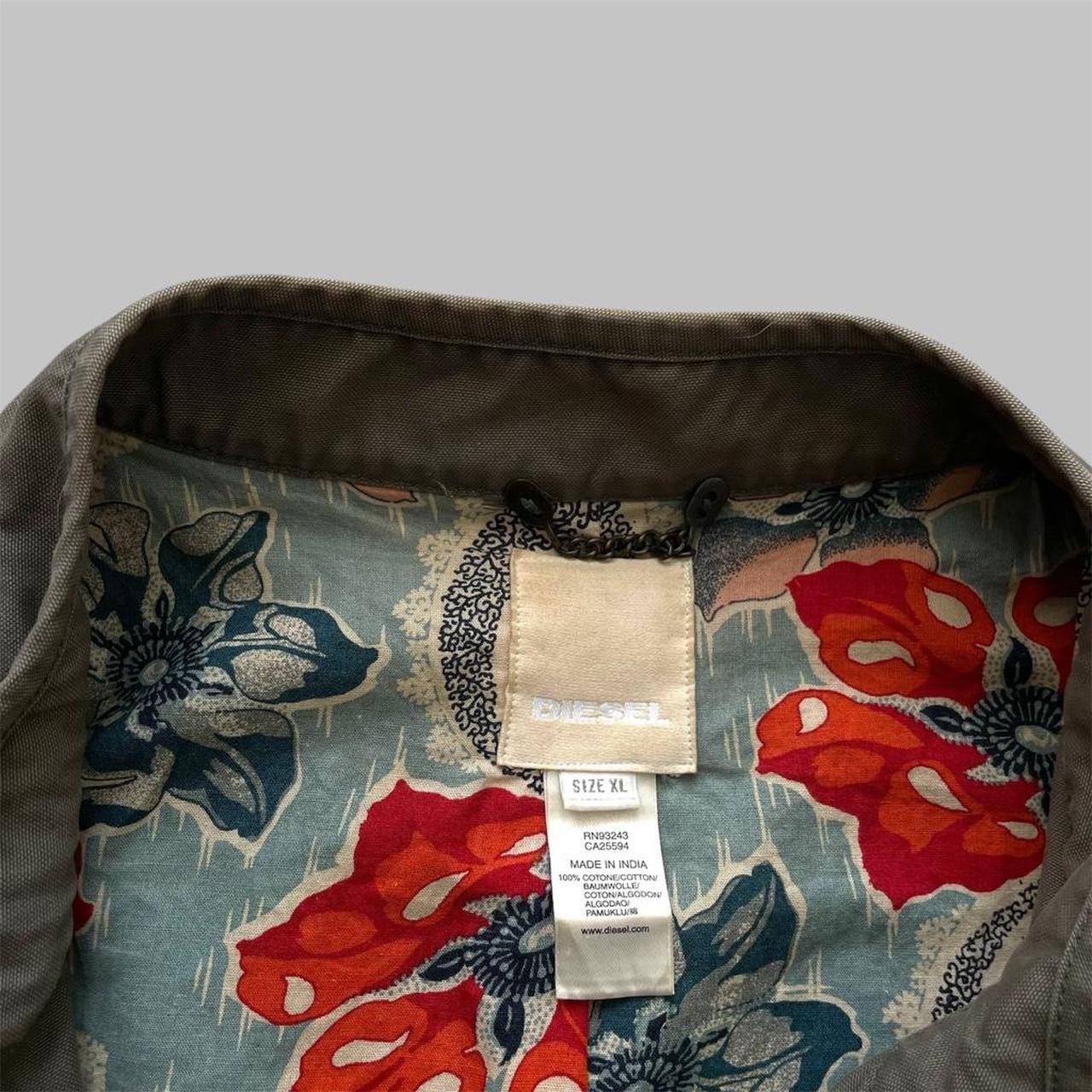 Diesel khaki military biker jacket.