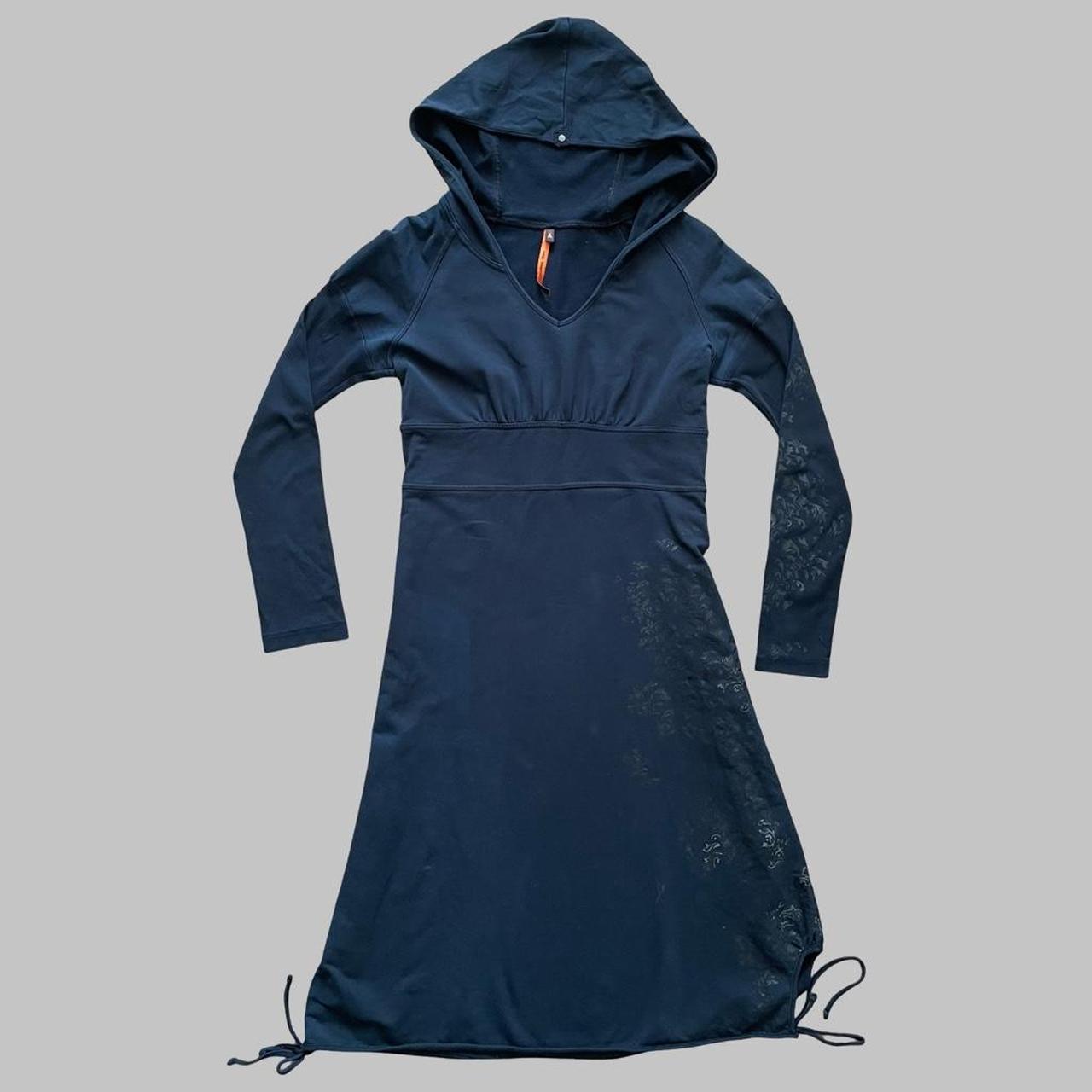 Cop Copine hooded long navy blue dress.