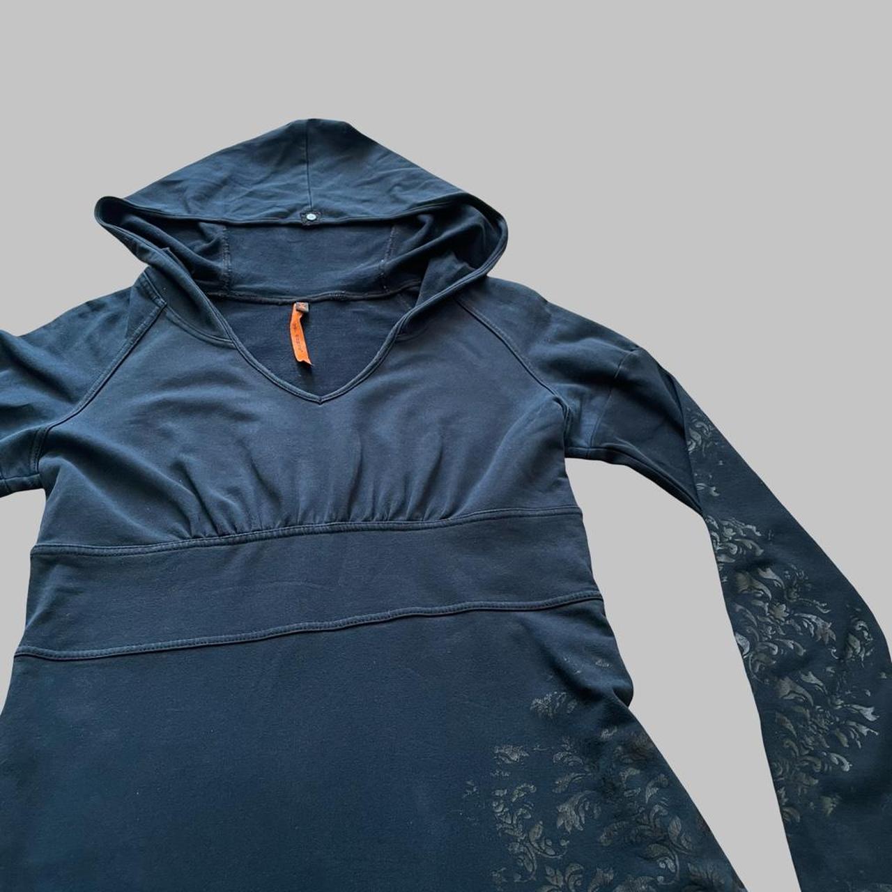 Cop Copine hooded long navy blue dress.