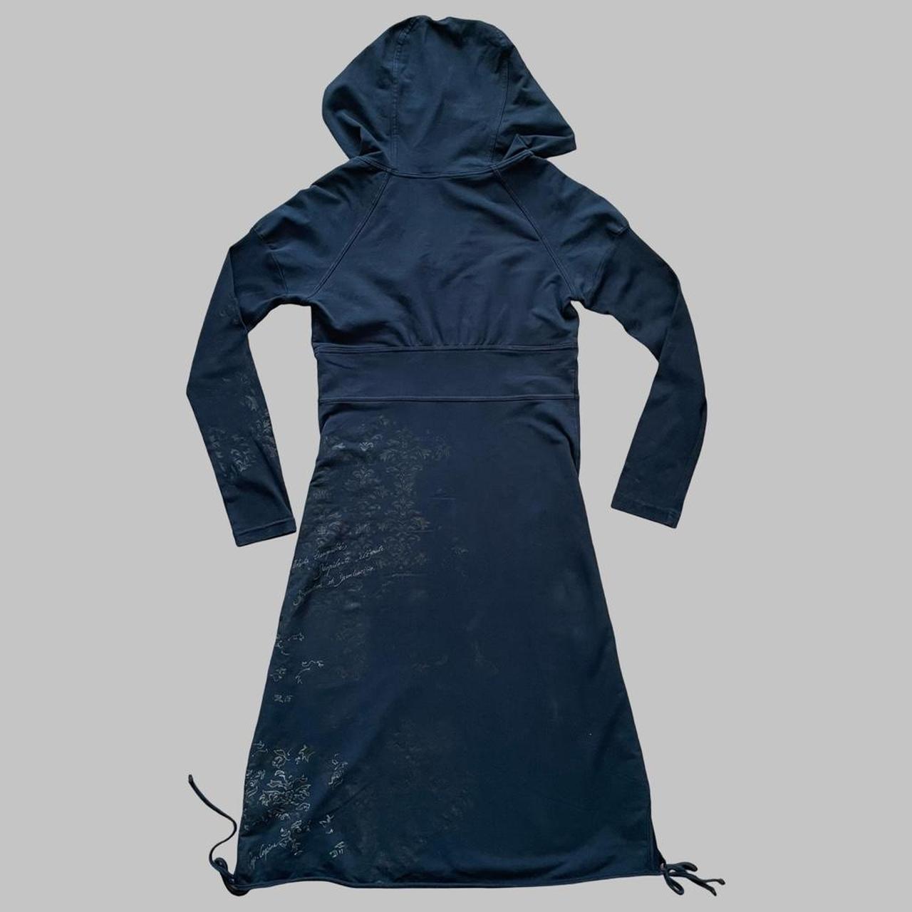 Cop Copine hooded long navy blue dress.