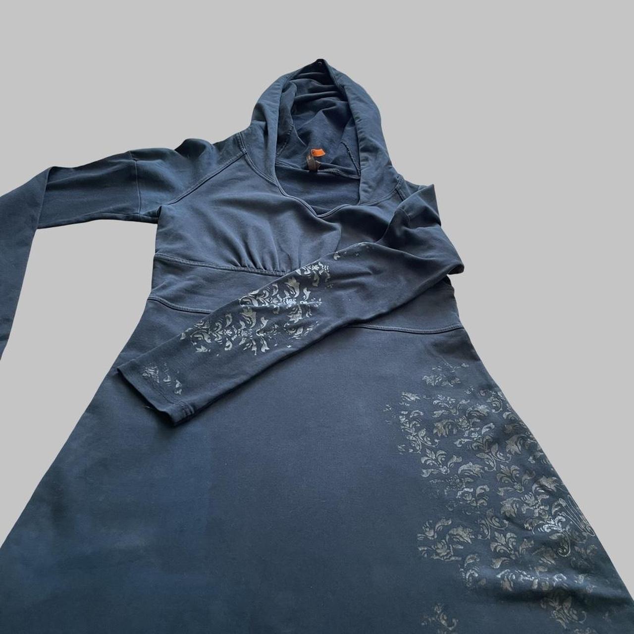 Cop Copine hooded long navy blue dress.