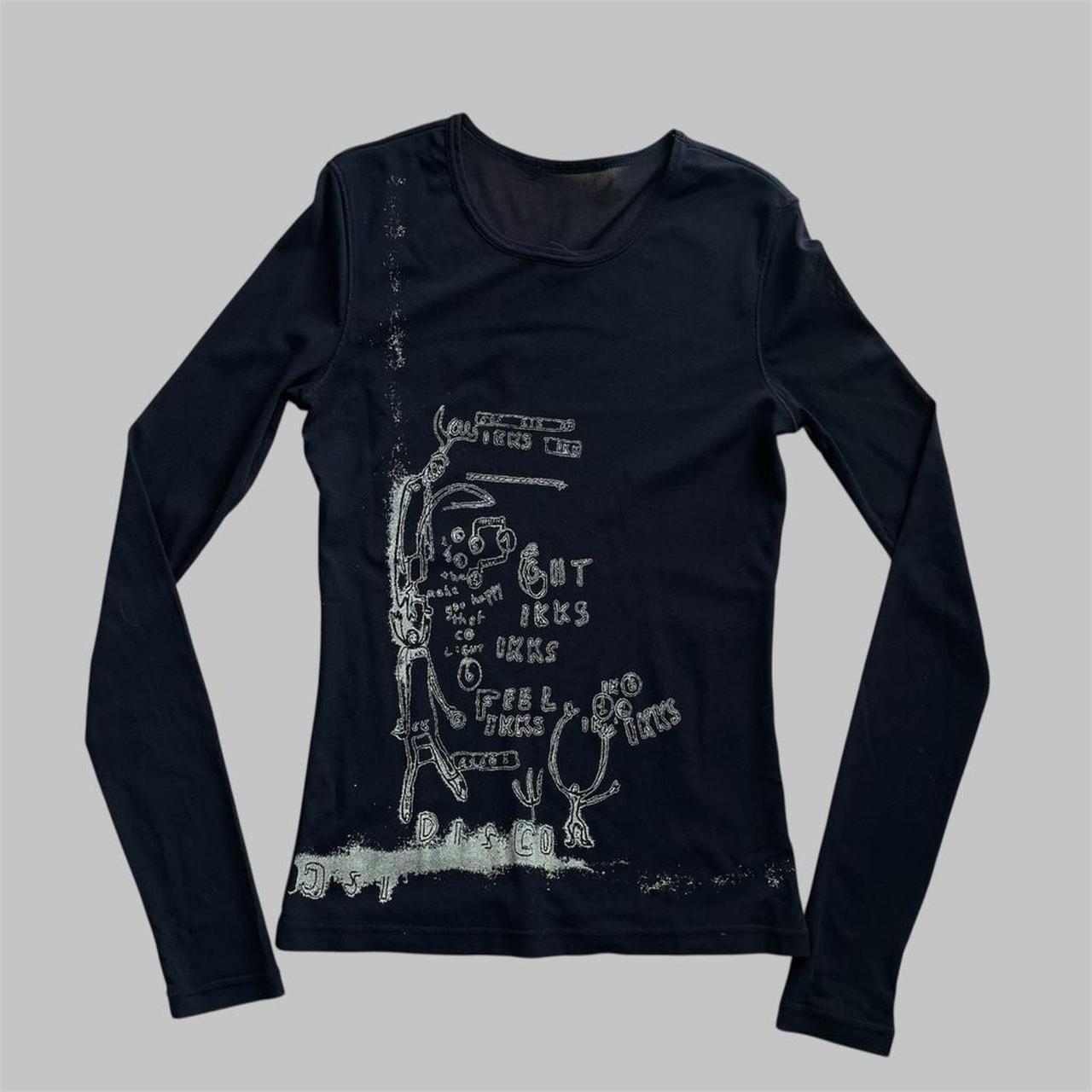 Black IKKS mesh top.