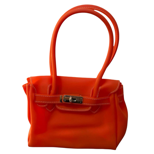 Italian orange pvc jelly firkin bag.
