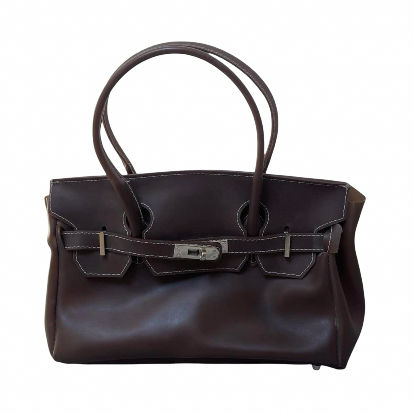 Italian brown pvc jelly firkin bag.