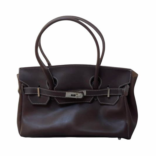 Italian brown pvc jelly firkin bag.
