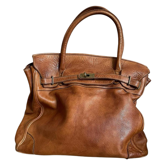 Brown cognac (Large) Firkin bag.