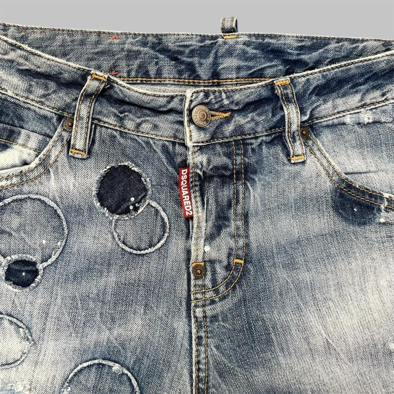 Dsquared2 distressed patchwork jeans.