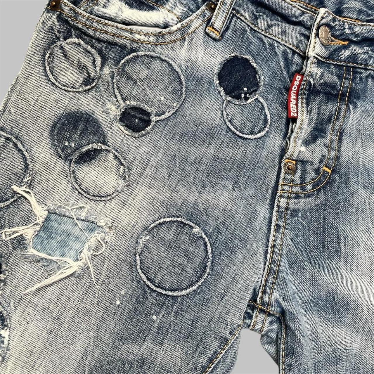 Dsquared2 distressed patchwork jeans.