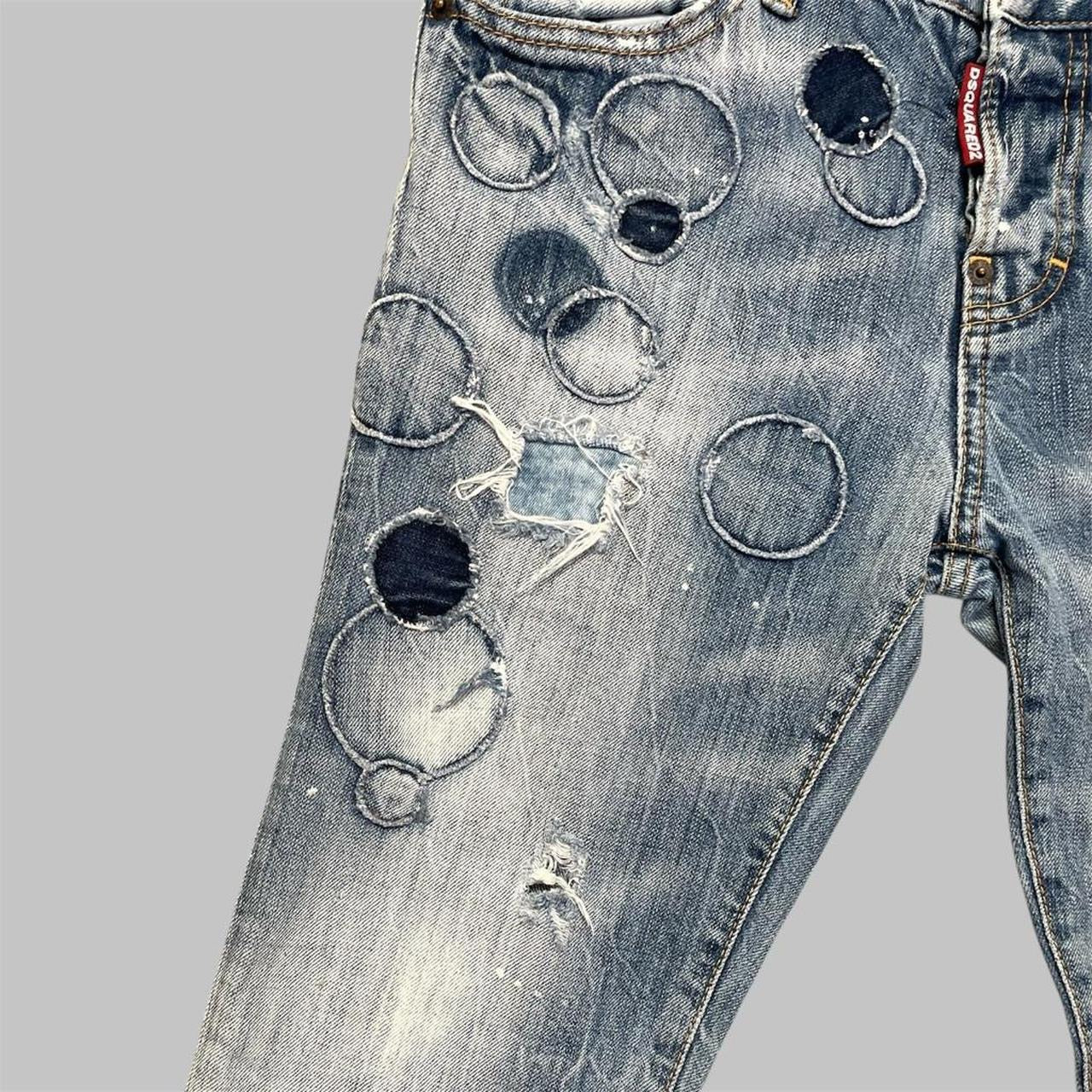 Dsquared2 distressed patchwork jeans.