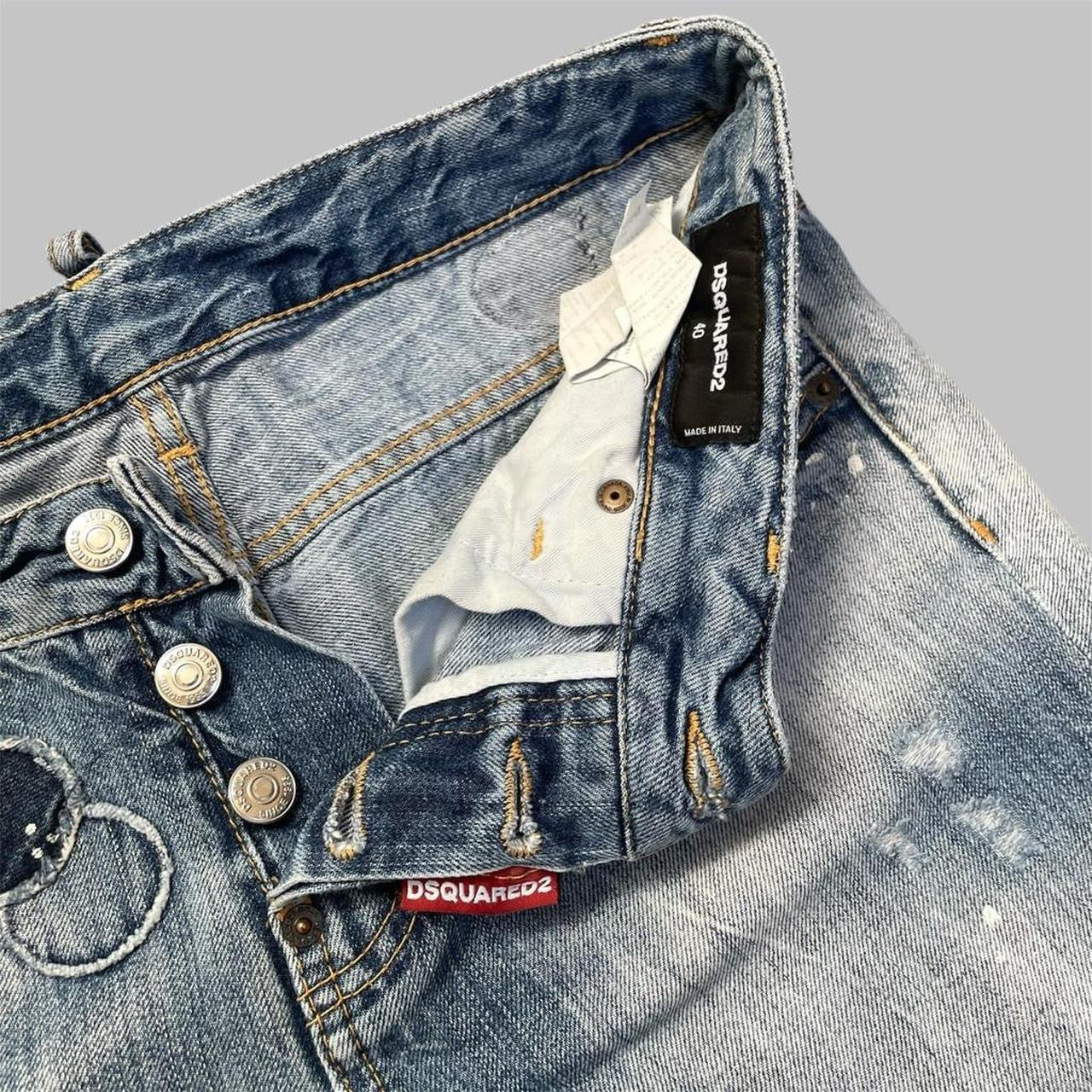 Dsquared2 distressed patchwork jeans.