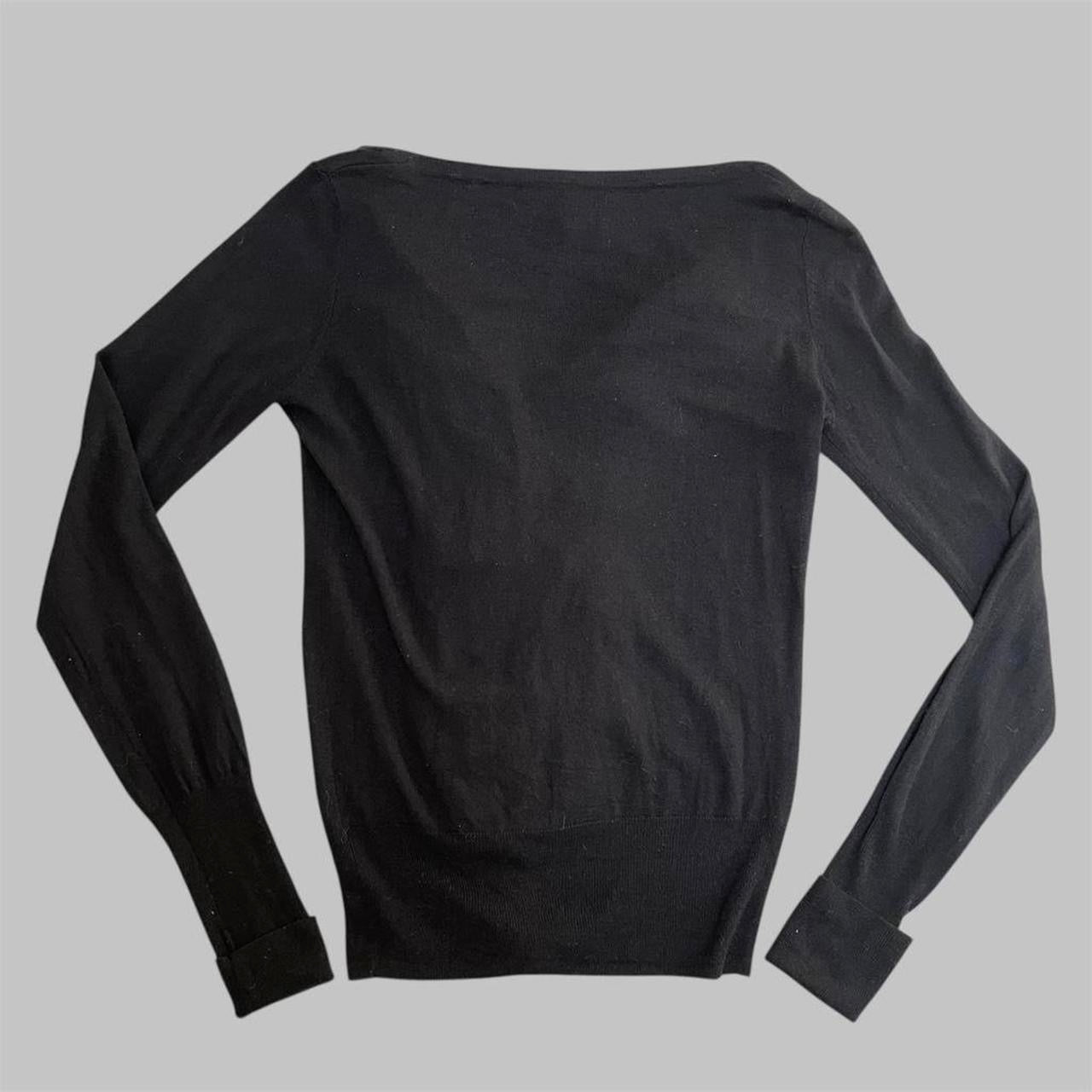 Italian black ruffle cardigan.