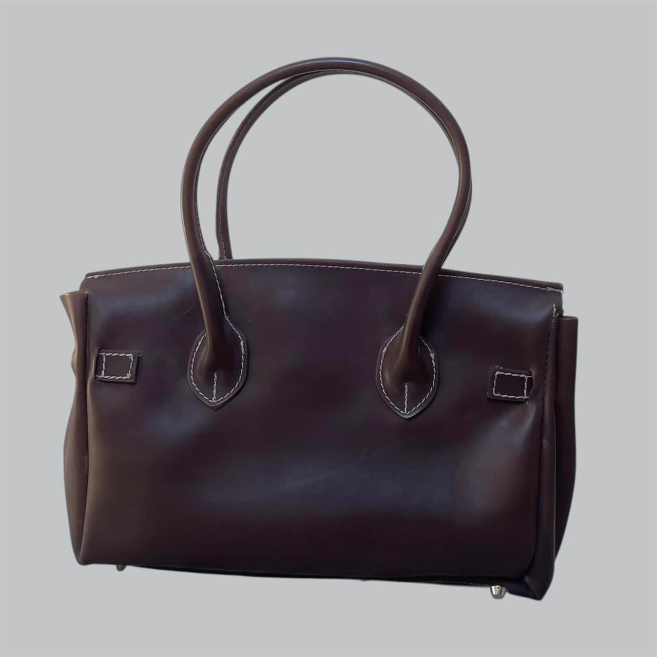Italian brown pvc jelly firkin bag.