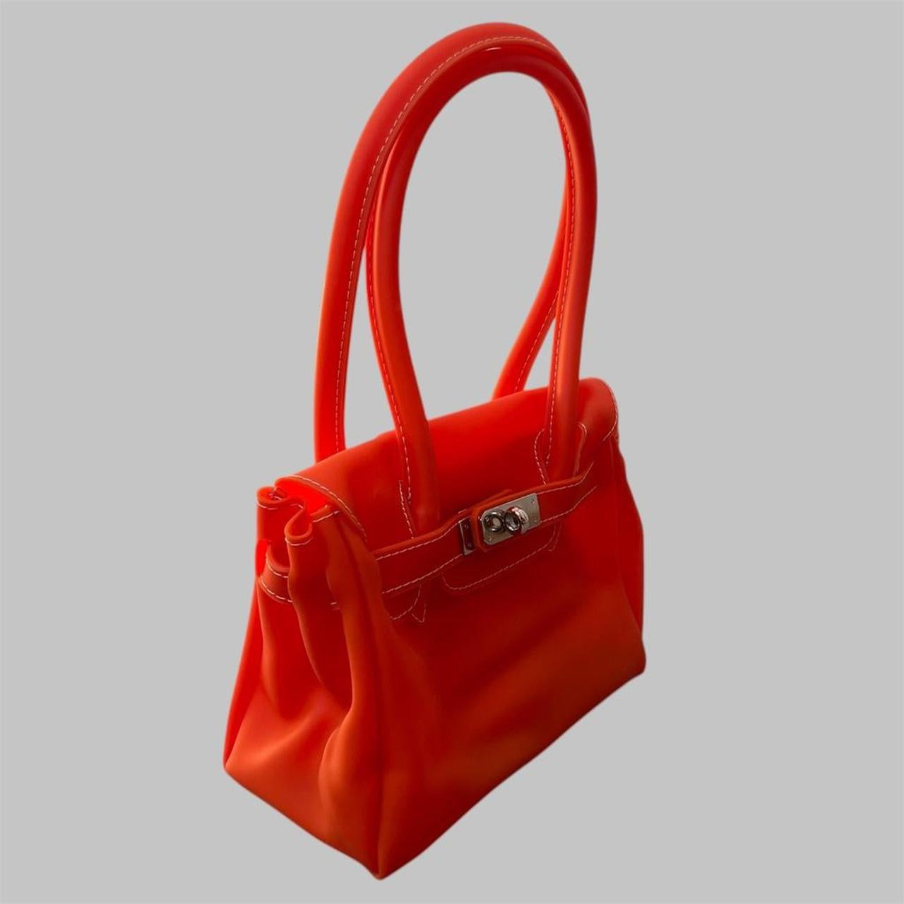 Italian orange pvc jelly firkin bag.