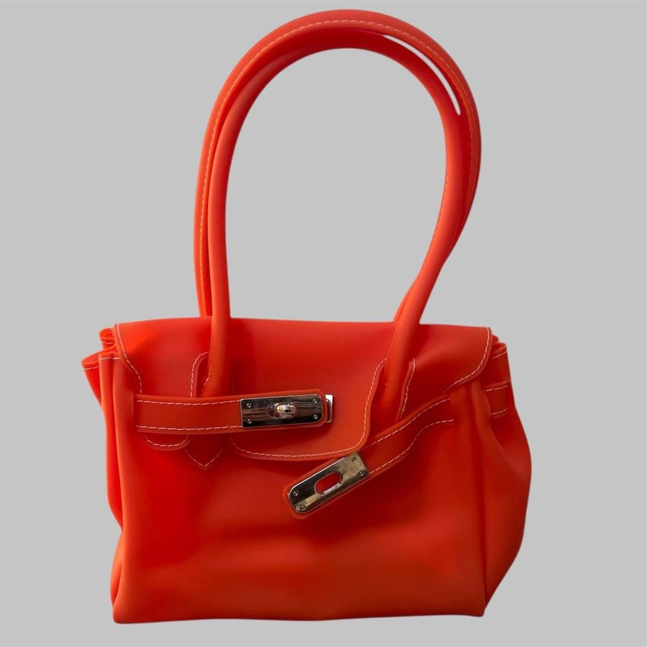 Italian orange pvc jelly firkin bag.