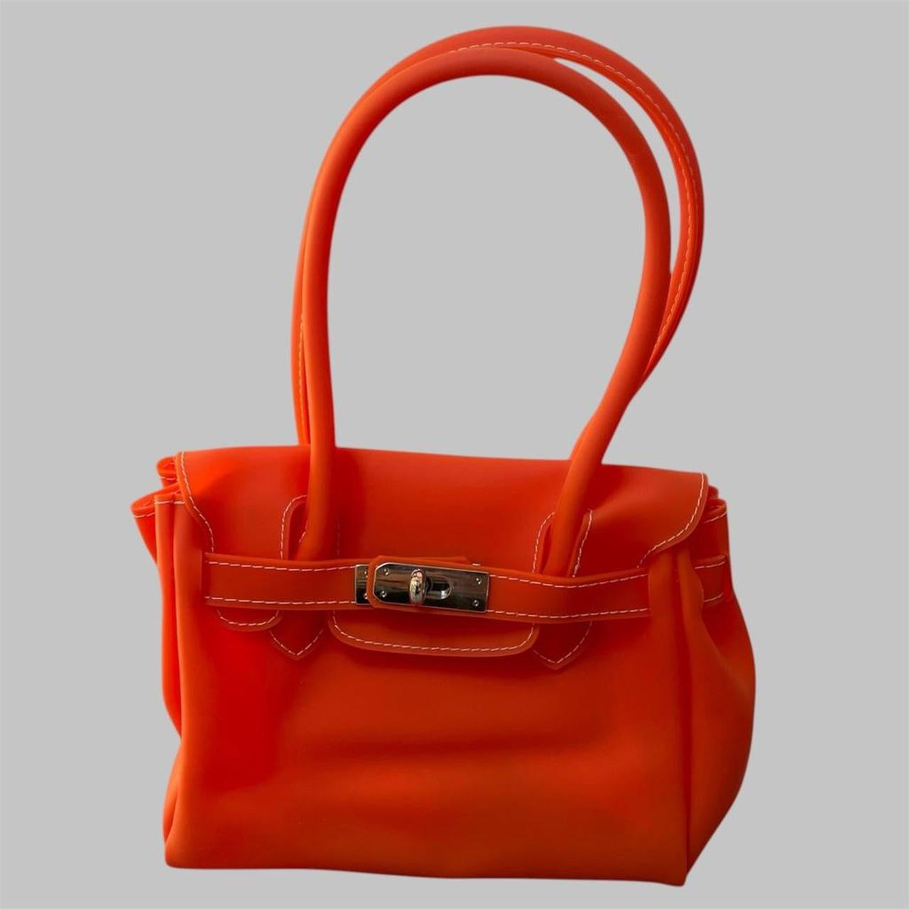 Italian orange pvc jelly firkin bag.
