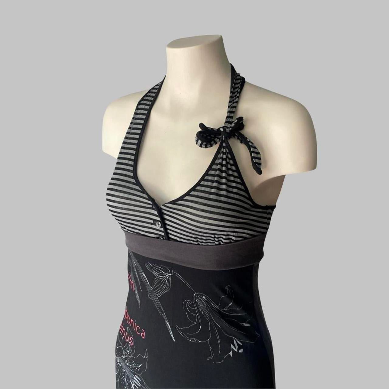 Cop copine striped halter dress.
