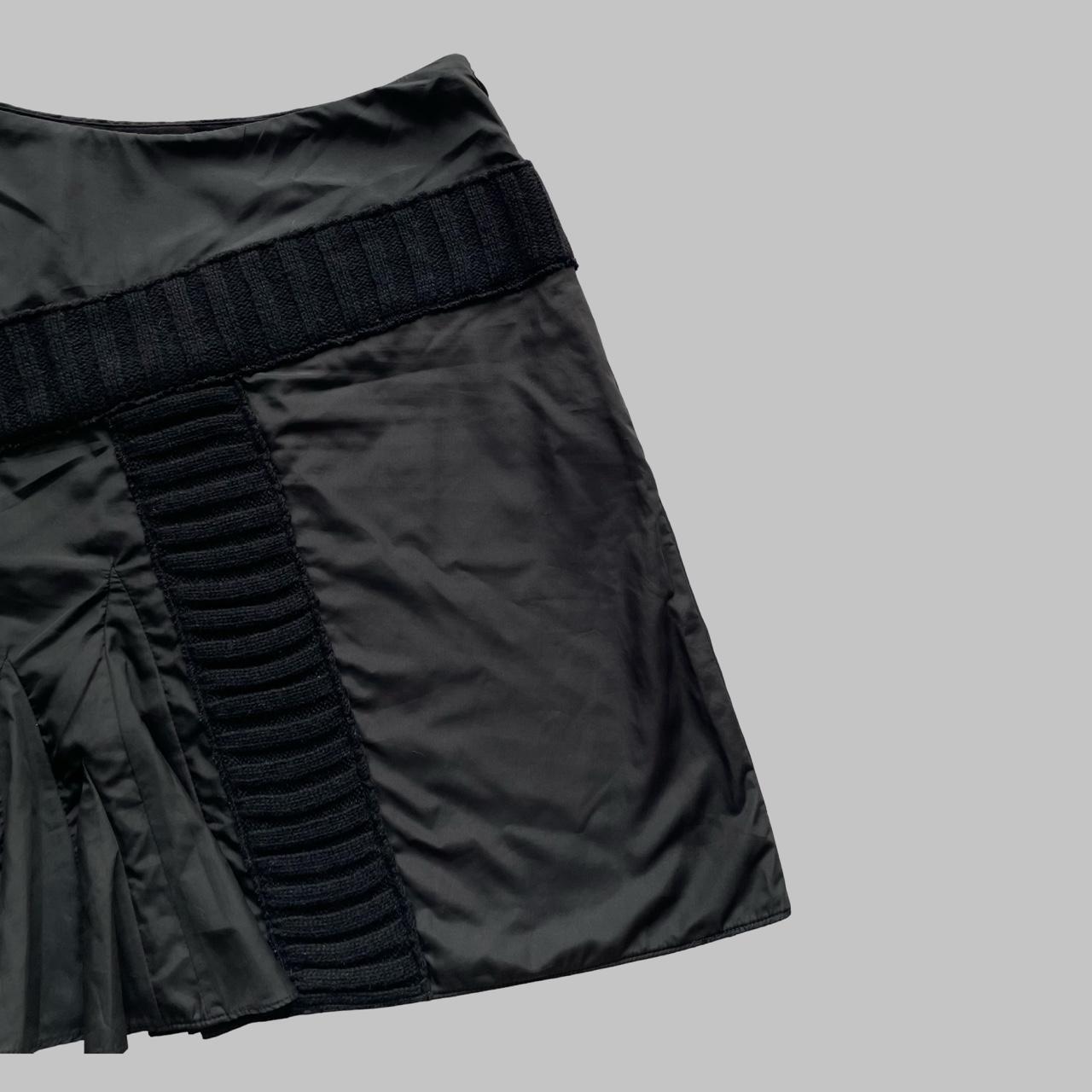 Italian multi-fabric skirt.