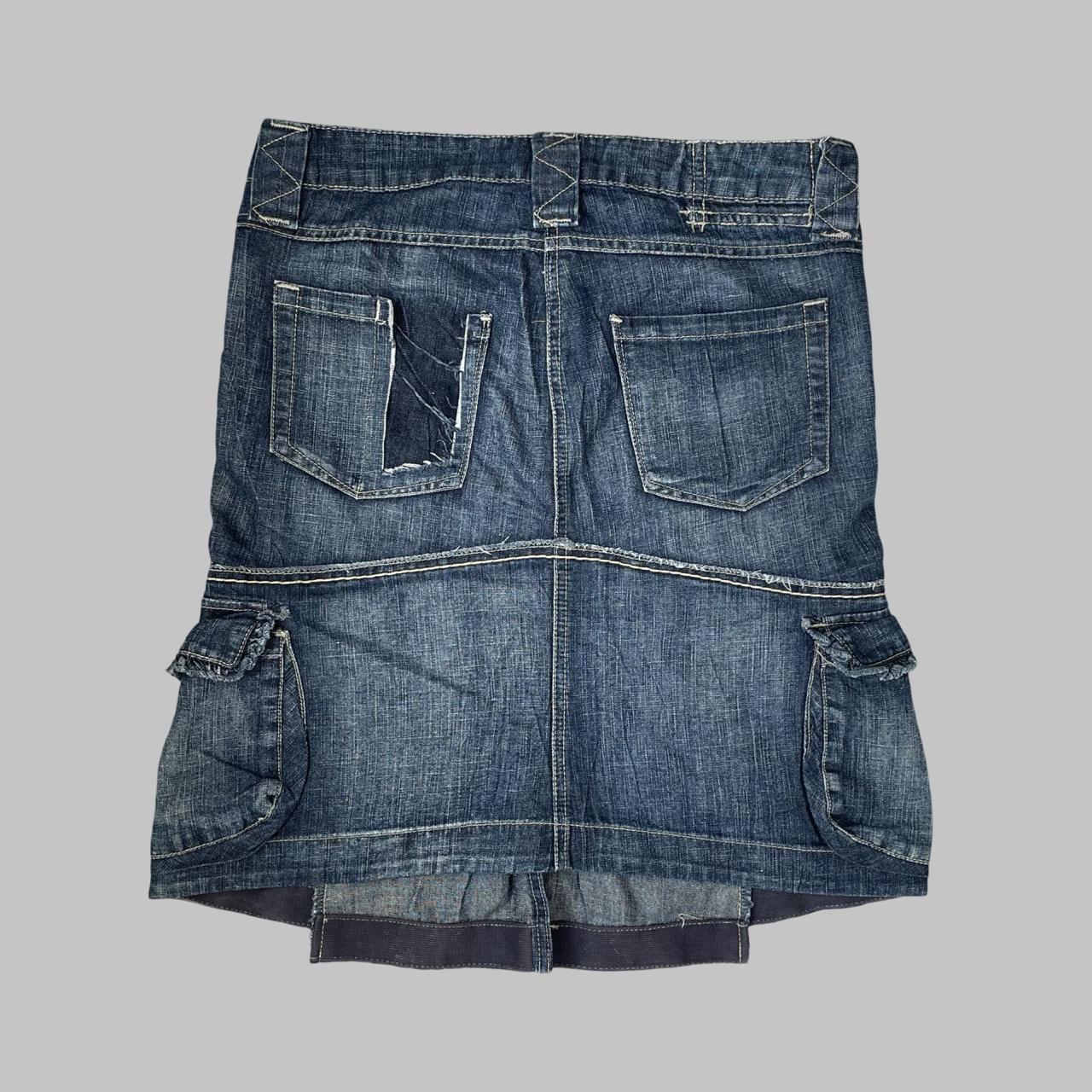 Marithé François Girbaud denim cargo skirt