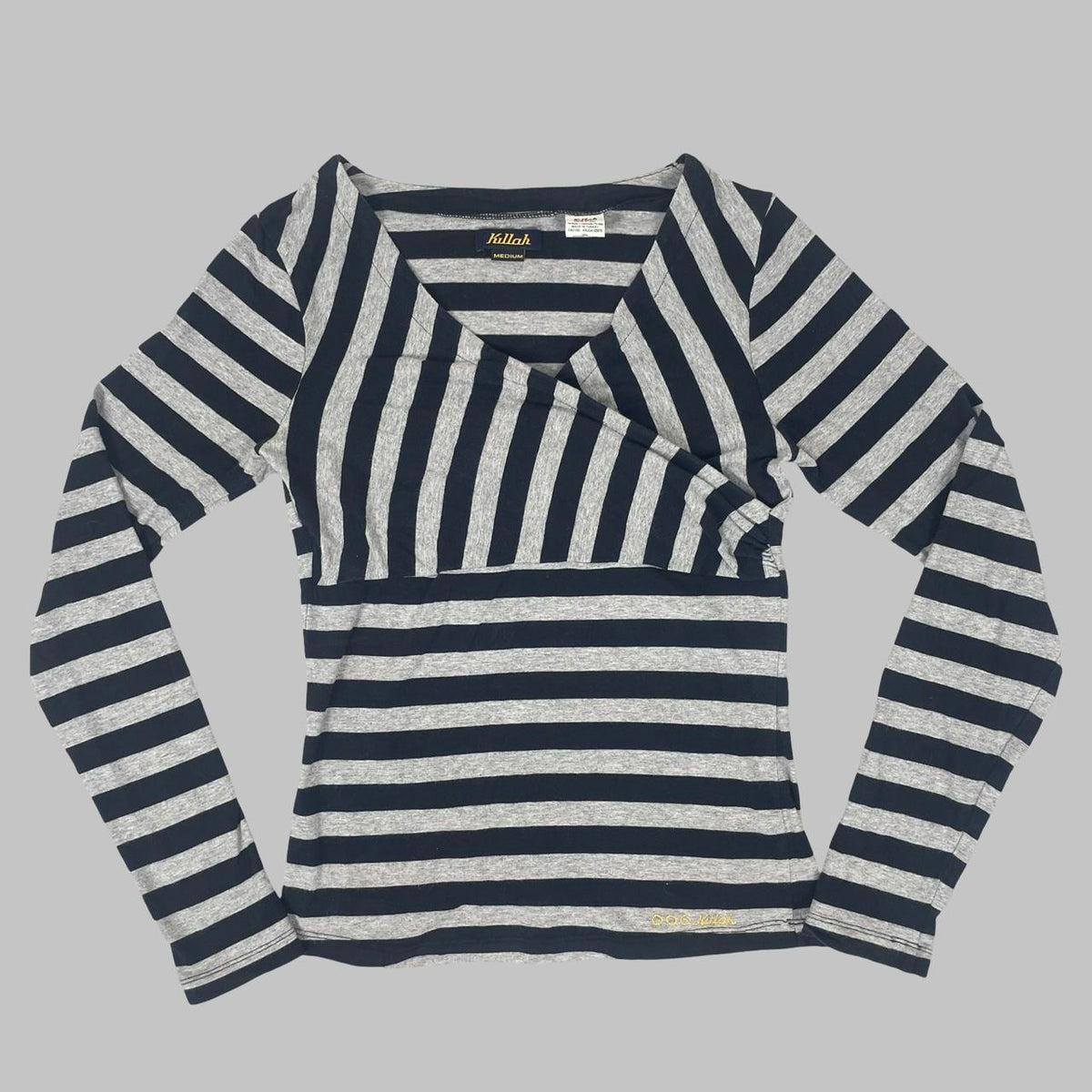 Killah black and grey striped long sleeve top.