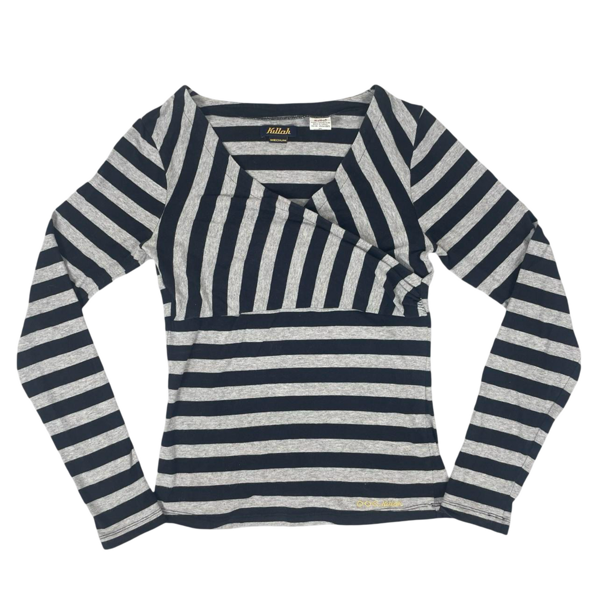 Killah black and grey striped long sleeve top.