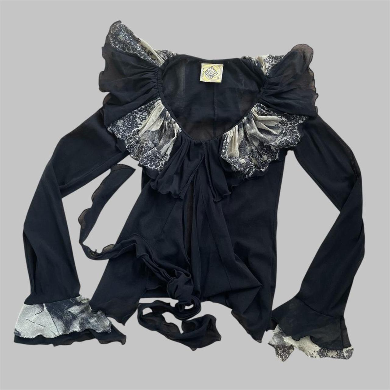 Legatte (Save the Queen) sheer ruffle top.