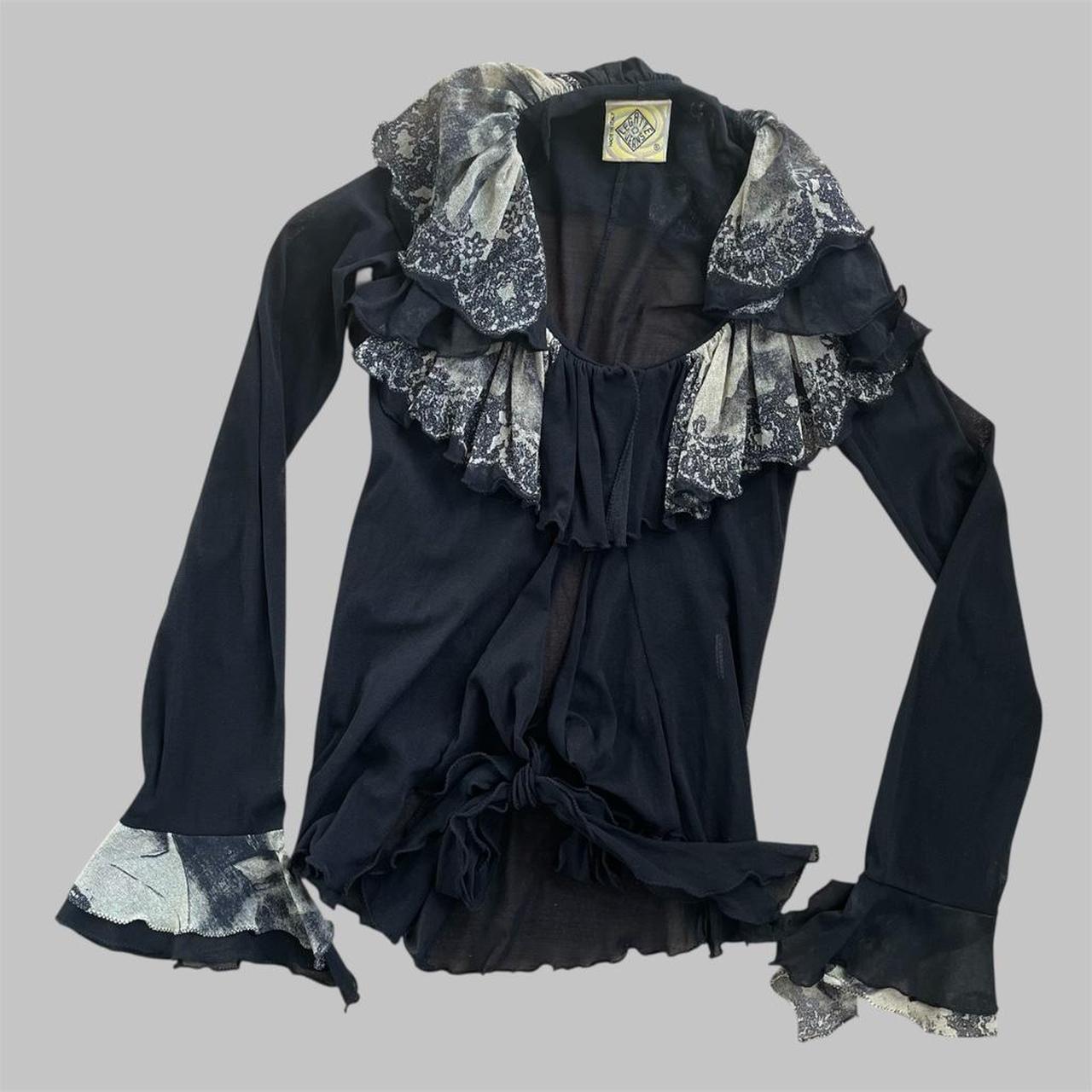 Legatte (Save the Queen) sheer ruffle top.