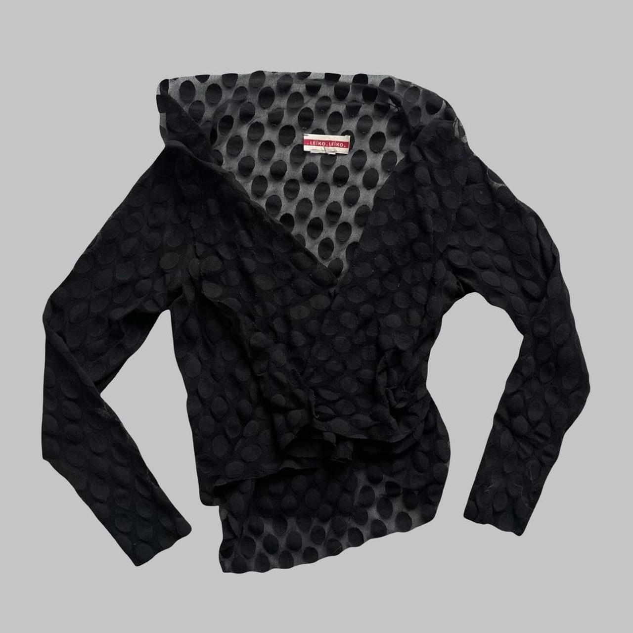 Leïko vintage sheer polka dot top.