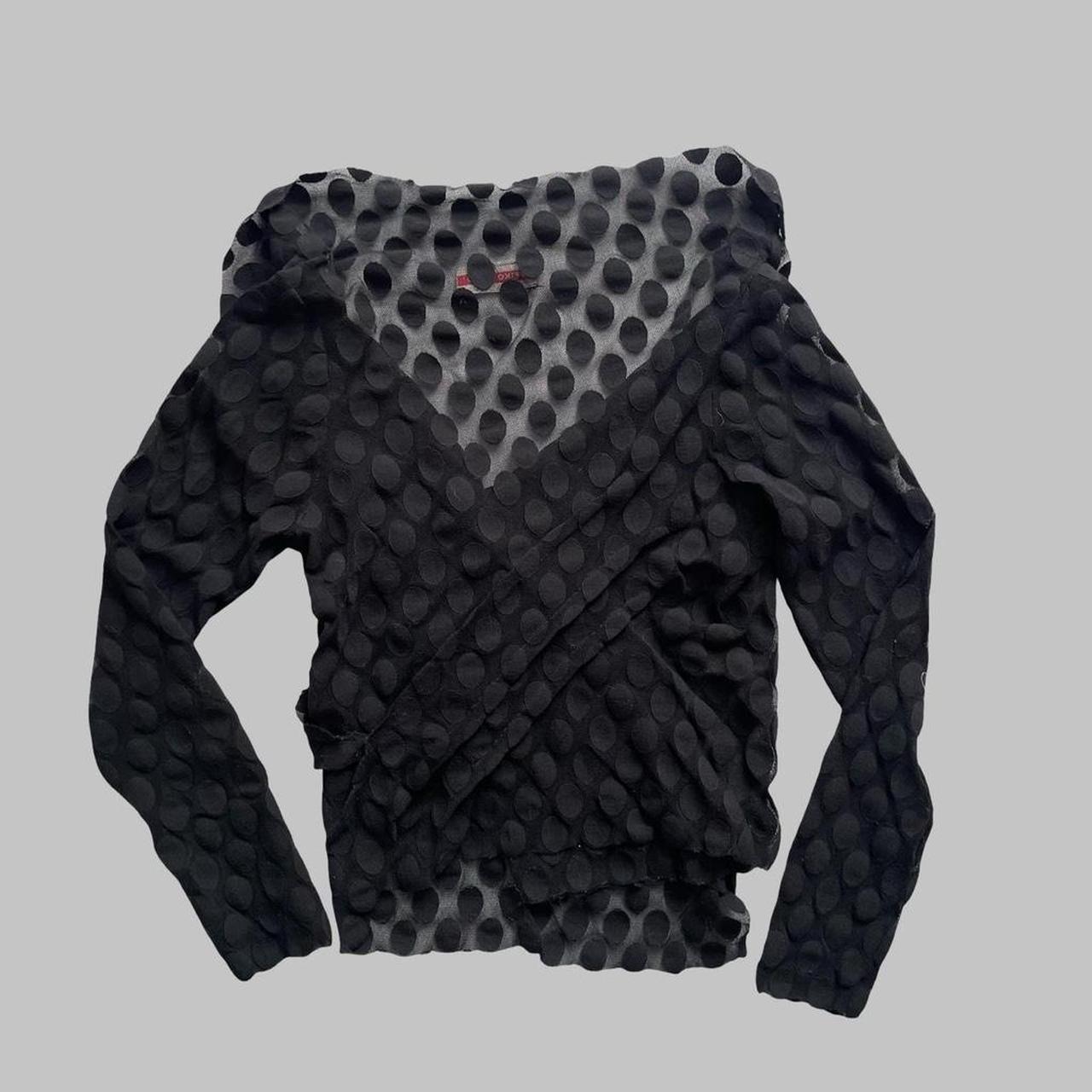 Leïko vintage sheer polka dot top.