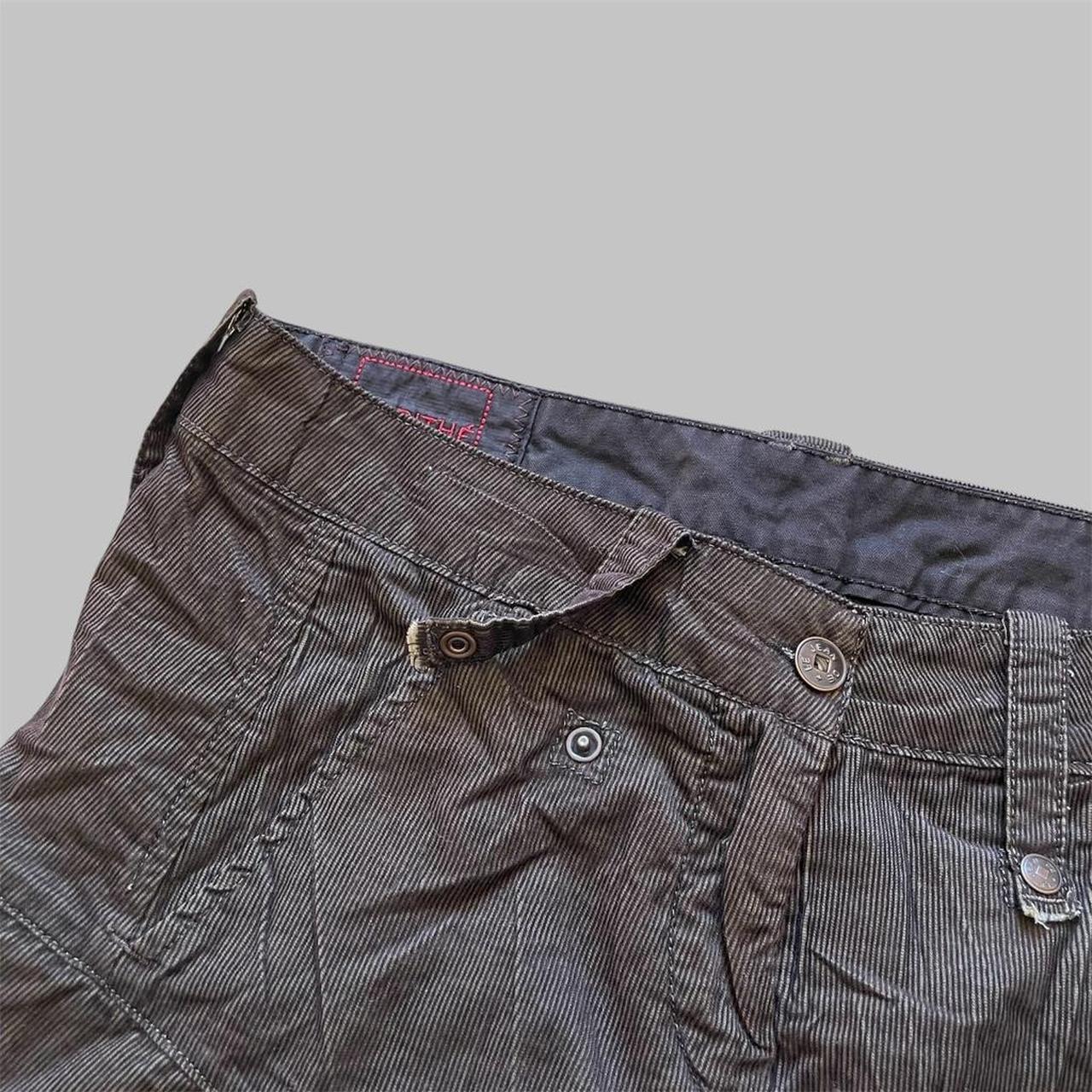 Marithé + François Girbaud brown corduroy cargo skirt.