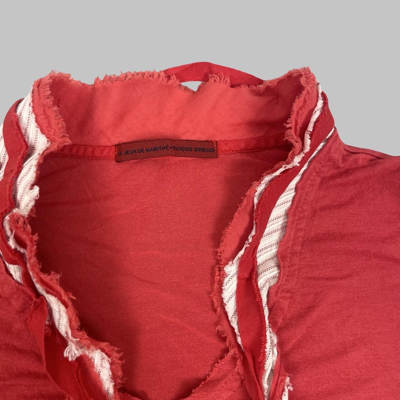 Marithé + François Girbaud red sleeveless cotton top.