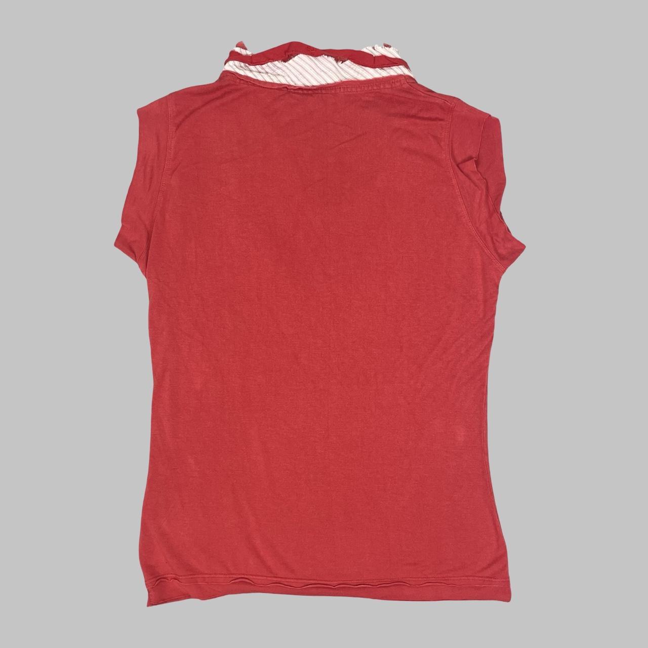 Marithé + François Girbaud red sleeveless cotton top.