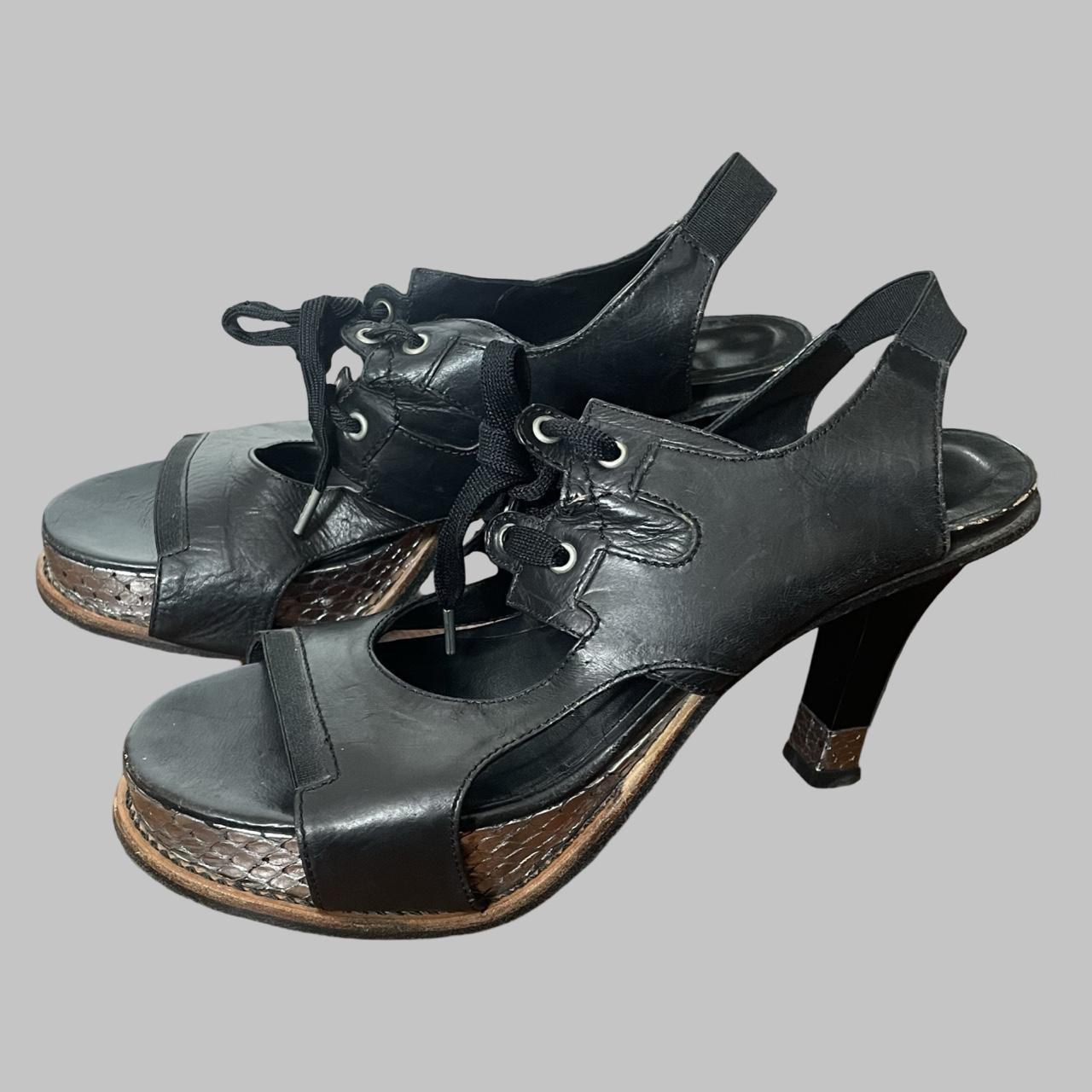 Marithé + François Girbaud Women's Black and Silver Sandals