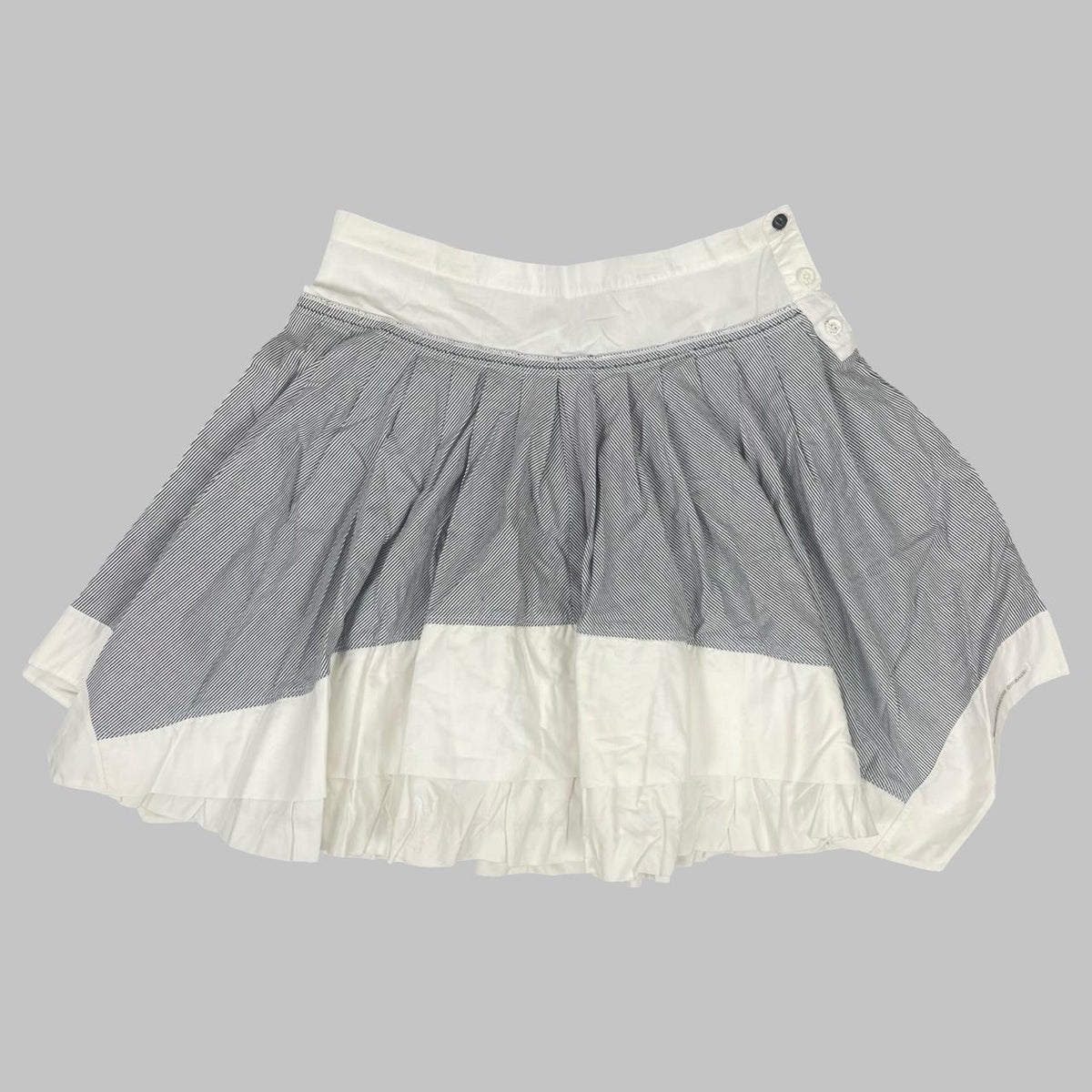 Marithé + François Girbaud striped ruffle skirt.