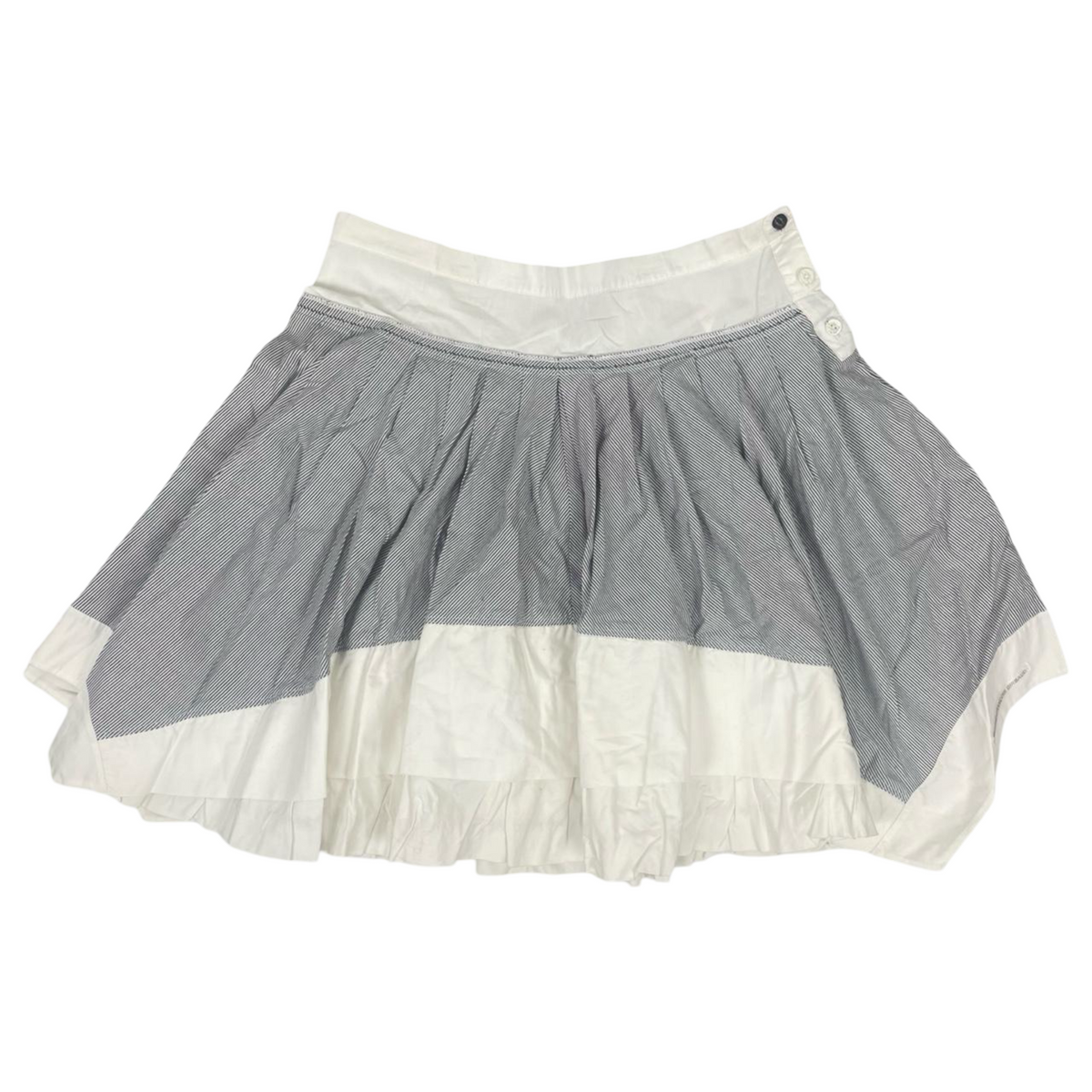 Marithé + François Girbaud striped ruffle skirt.