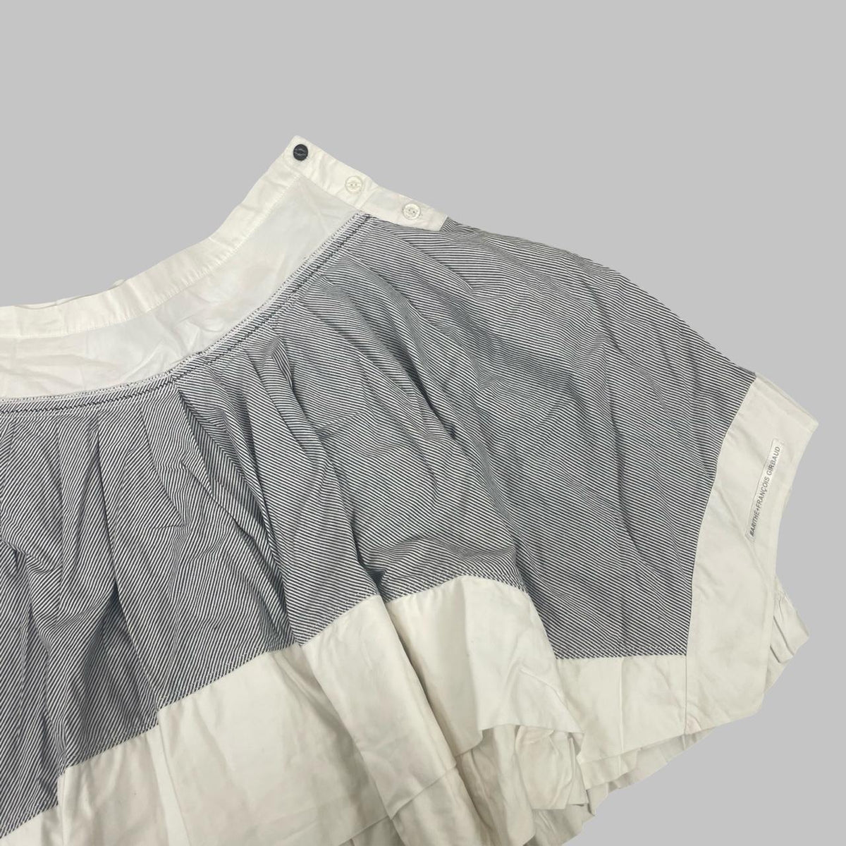 Marithé + François Girbaud striped ruffle skirt.