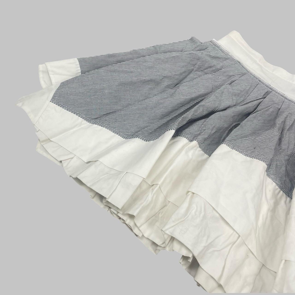 Marithé + François Girbaud striped ruffle skirt.