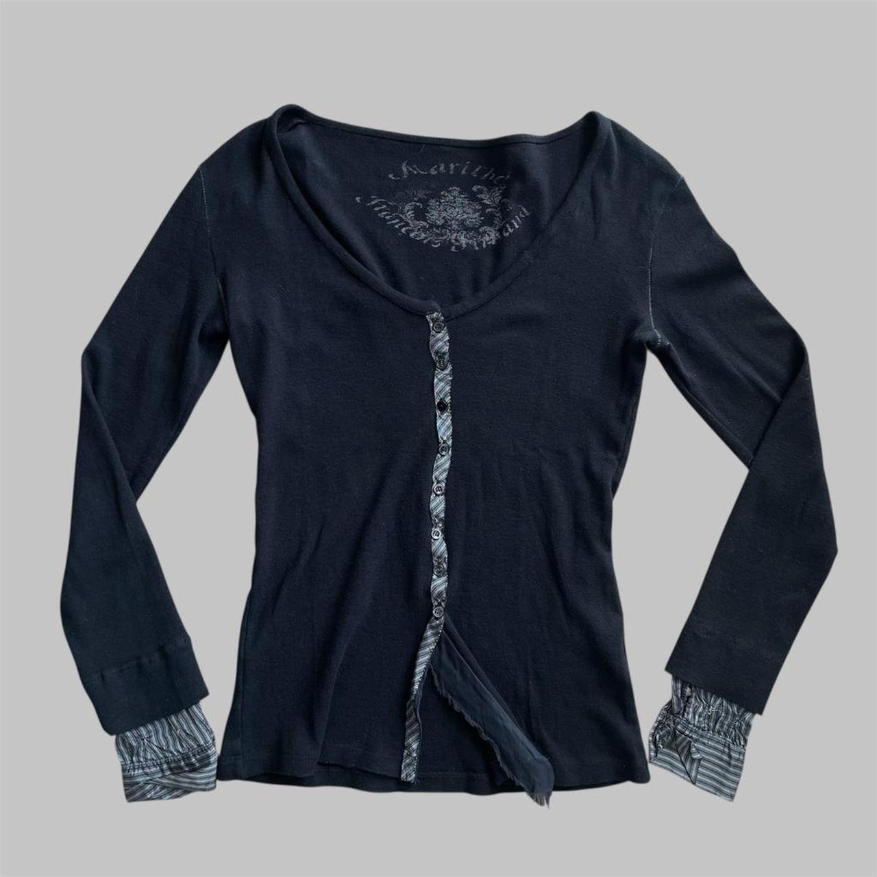 Marithé + François Girbaud long sleeve button-up top.