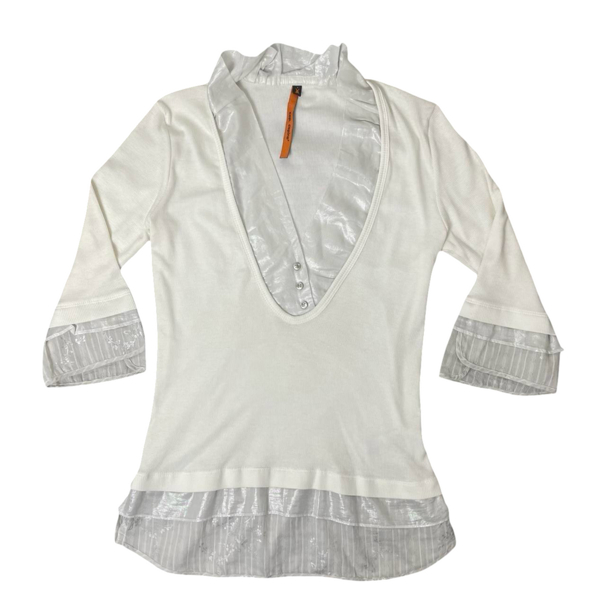 Cop Copine white milkmaid top.